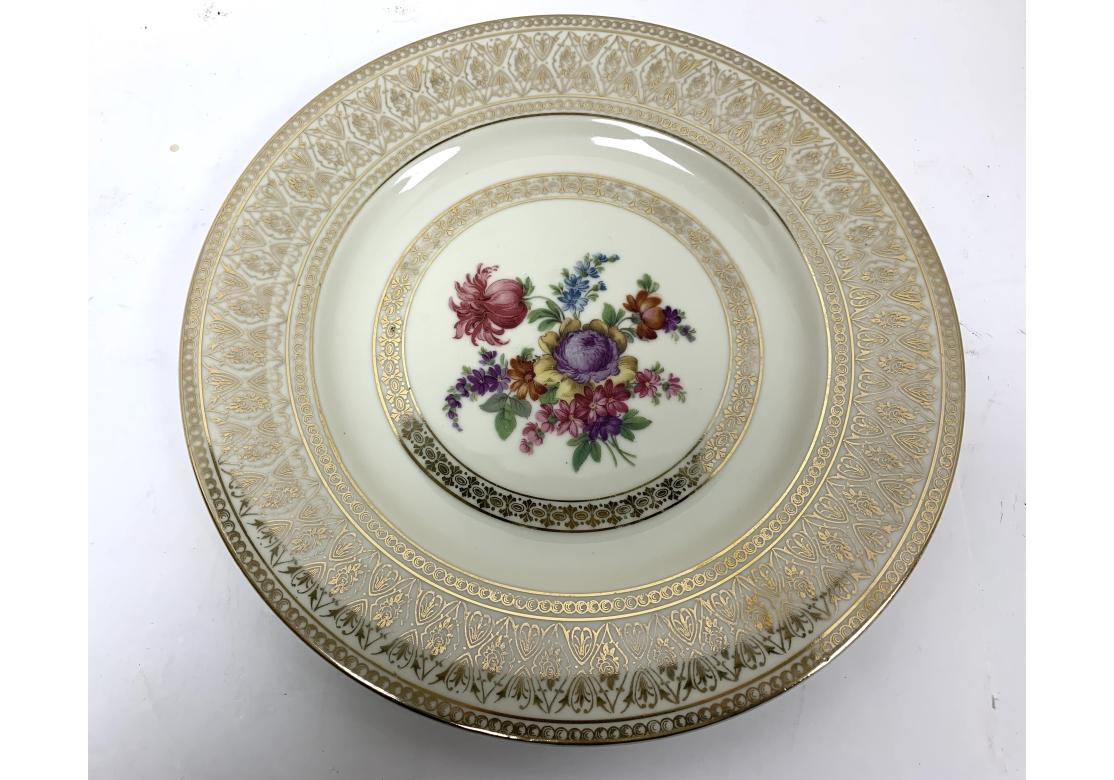 Ensemble de huit assiettes de rangement ou de table PickenHammer incrustées d'or en vente 3