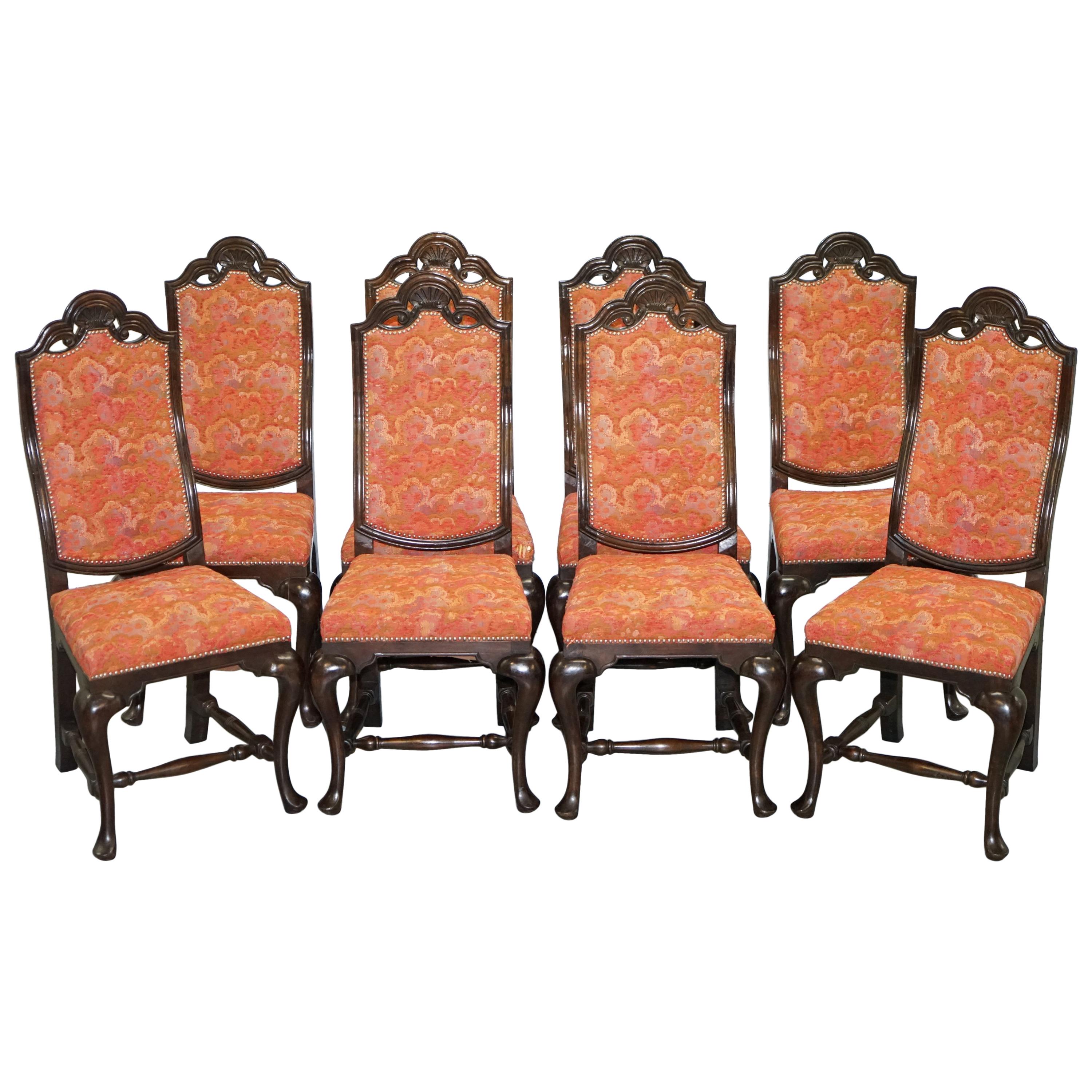 Set of Eight Grand House of Spain Inc Dining Chairs Ornate Frames
