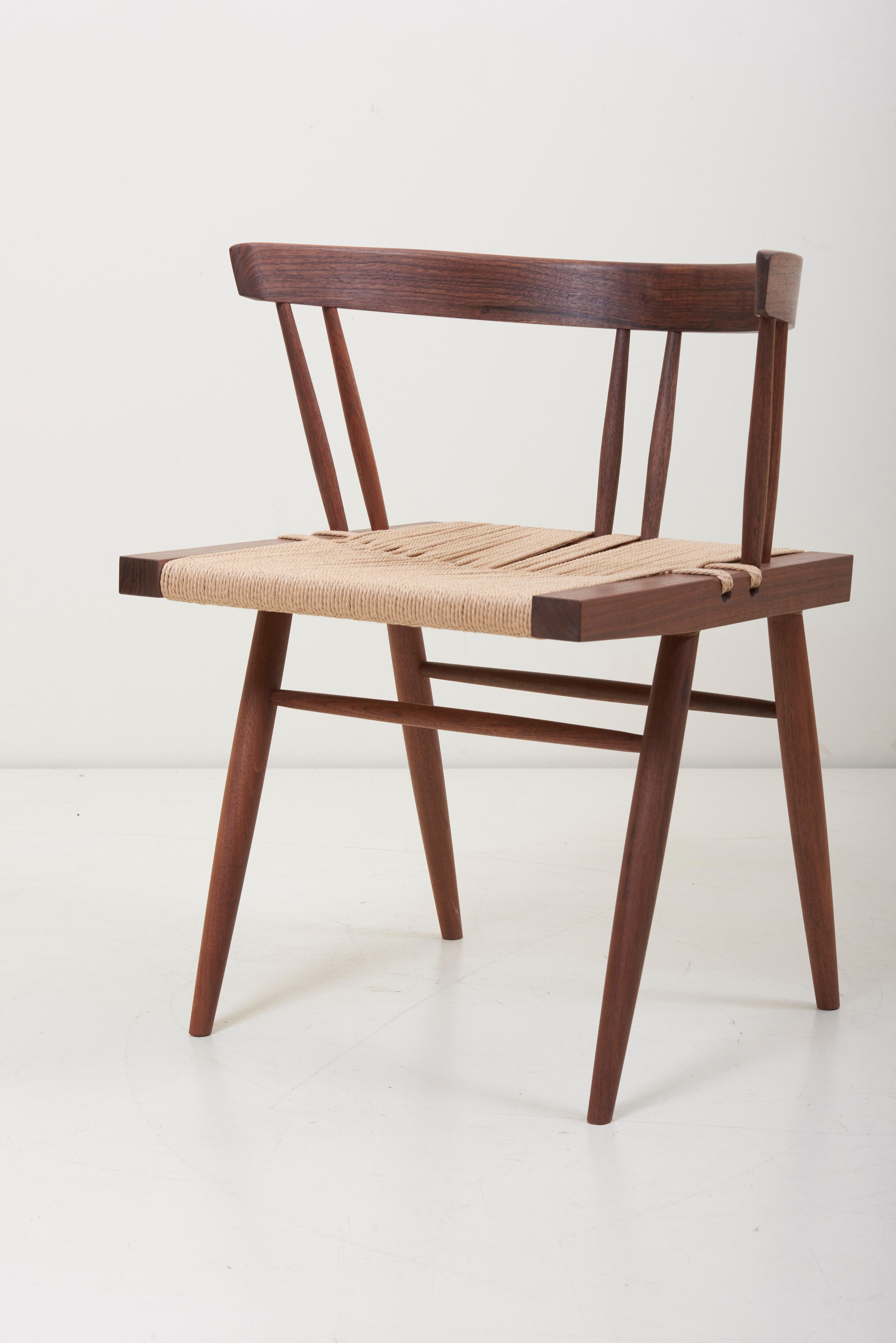 Set of Six Grass Seated Dining Chairs by George Nakashima Studio, US - 2019 7