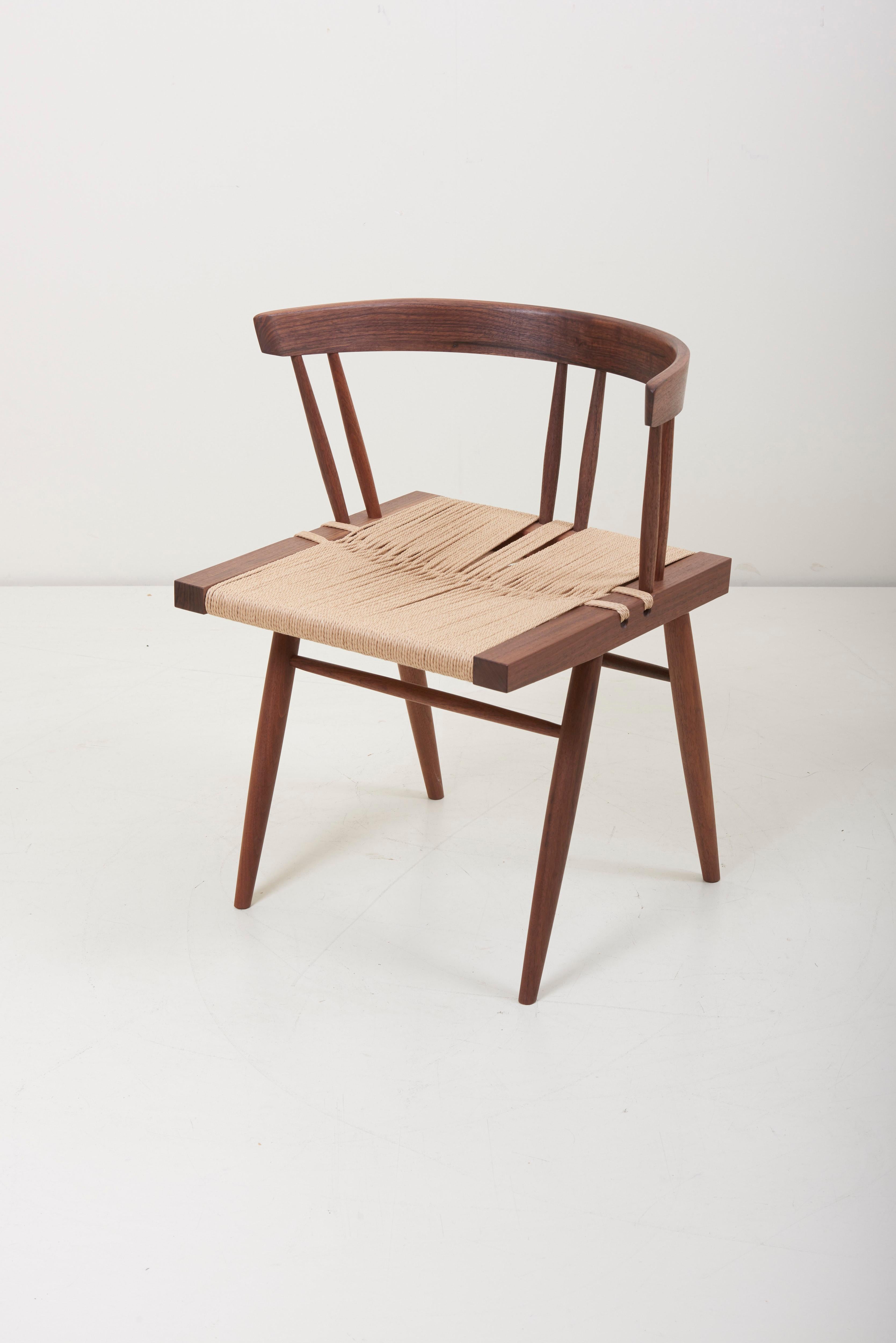 Set of Six Grass Seated Dining Chairs by George Nakashima Studio, US - 2019 8