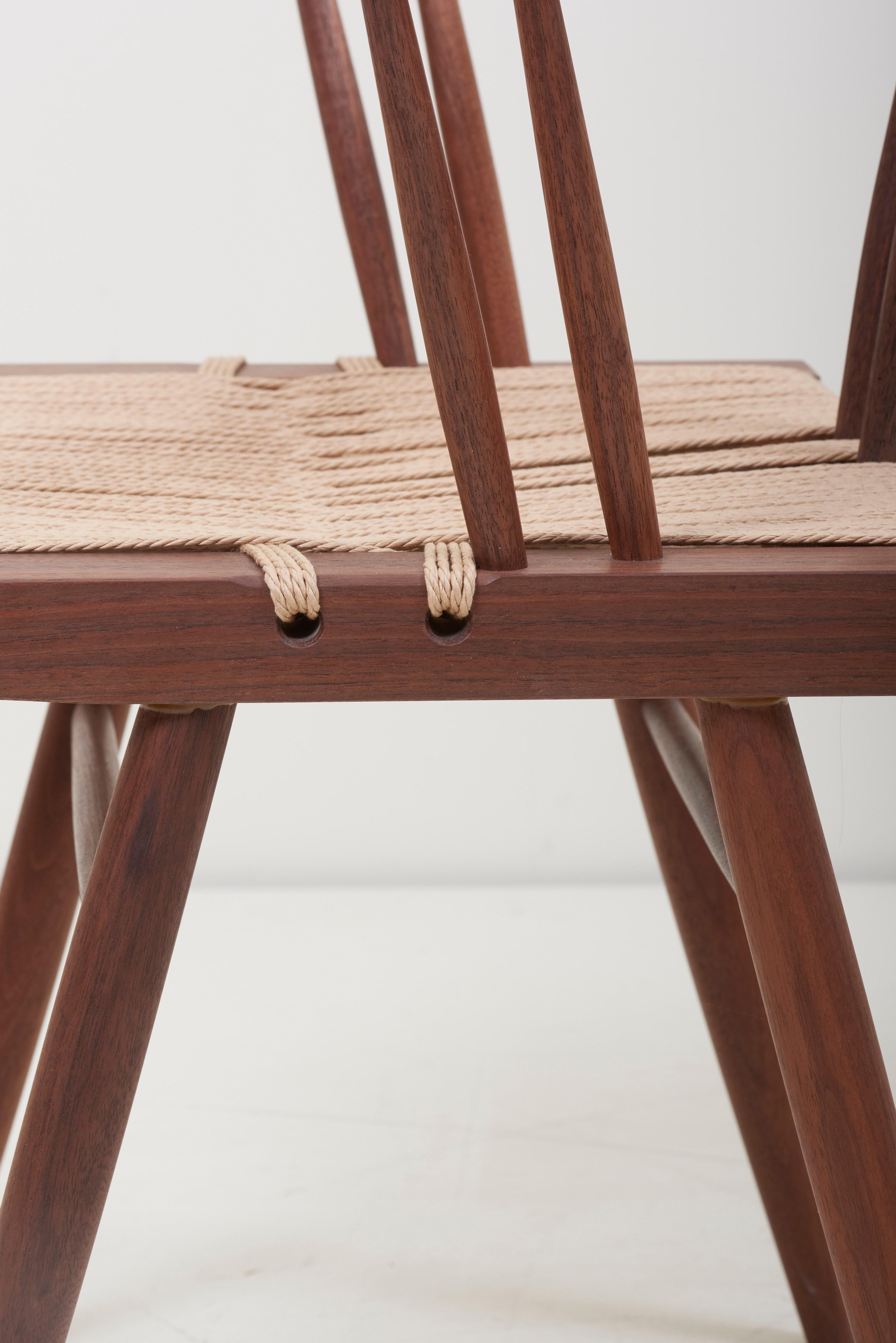 Set of Six Grass Seated Dining Chairs by George Nakashima Studio, US - 2019 9