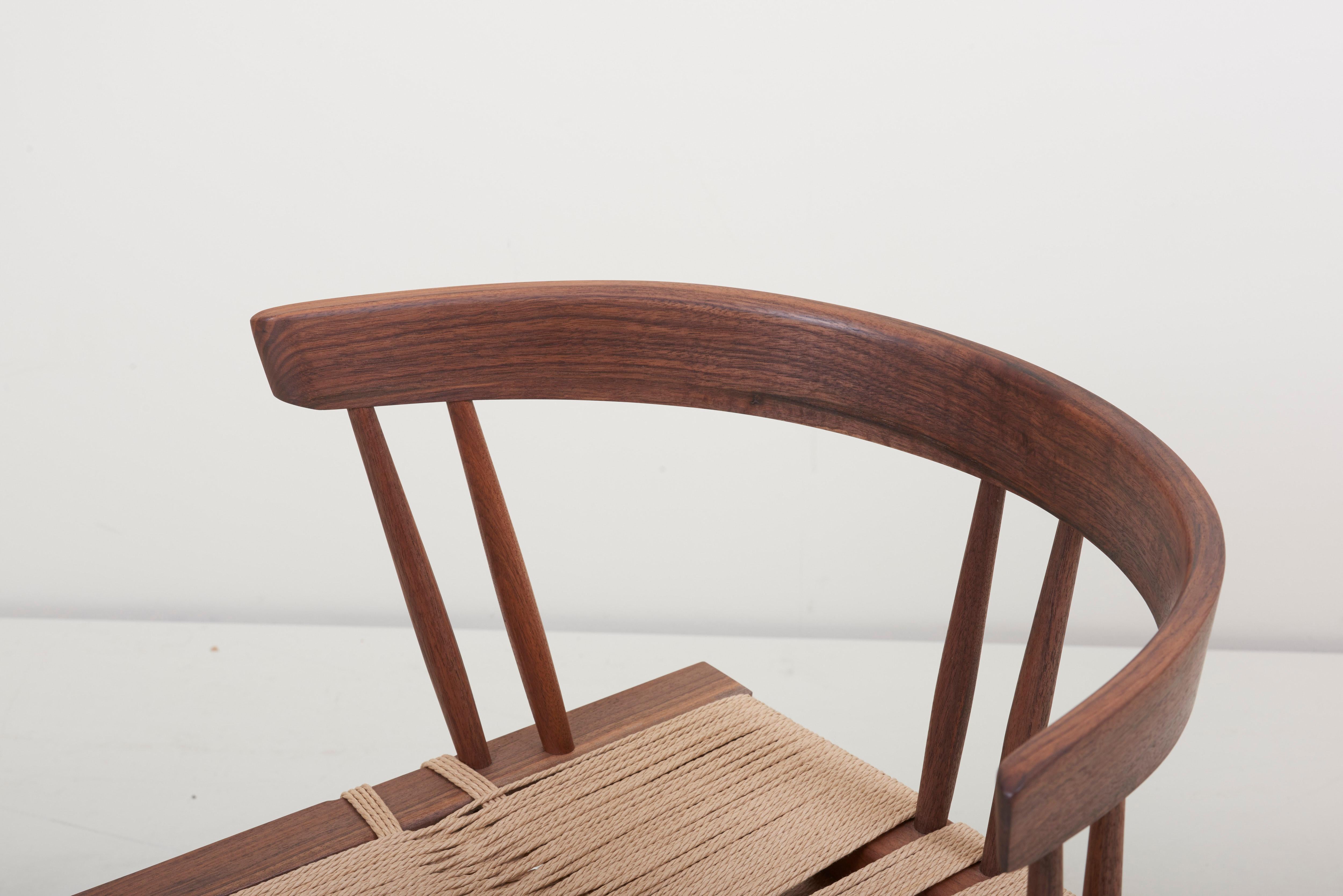 Set of Six Grass Seated Dining Chairs by George Nakashima Studio, US - 2019 11