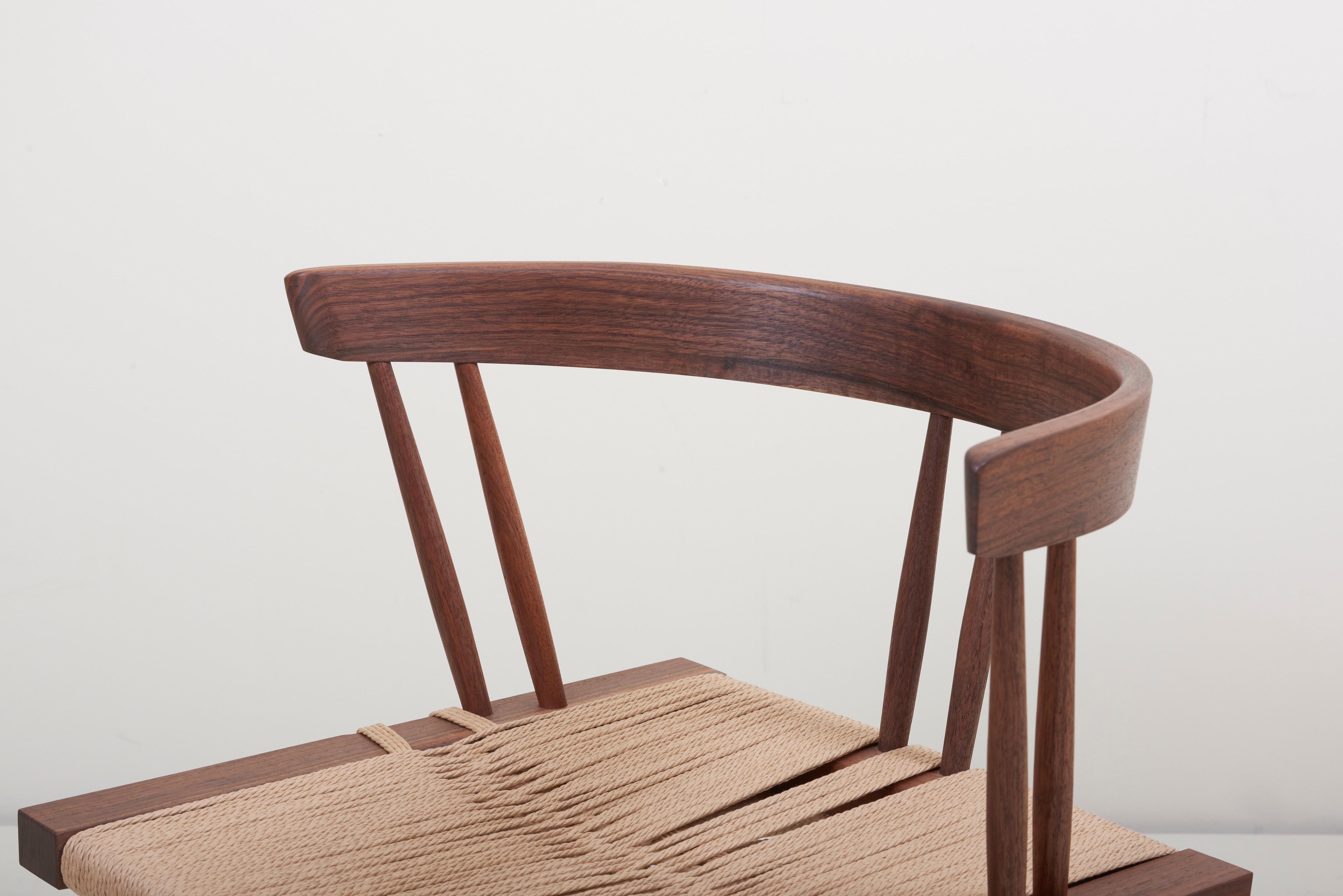 Set of Six Grass Seated Dining Chairs by George Nakashima Studio, US - 2019 12