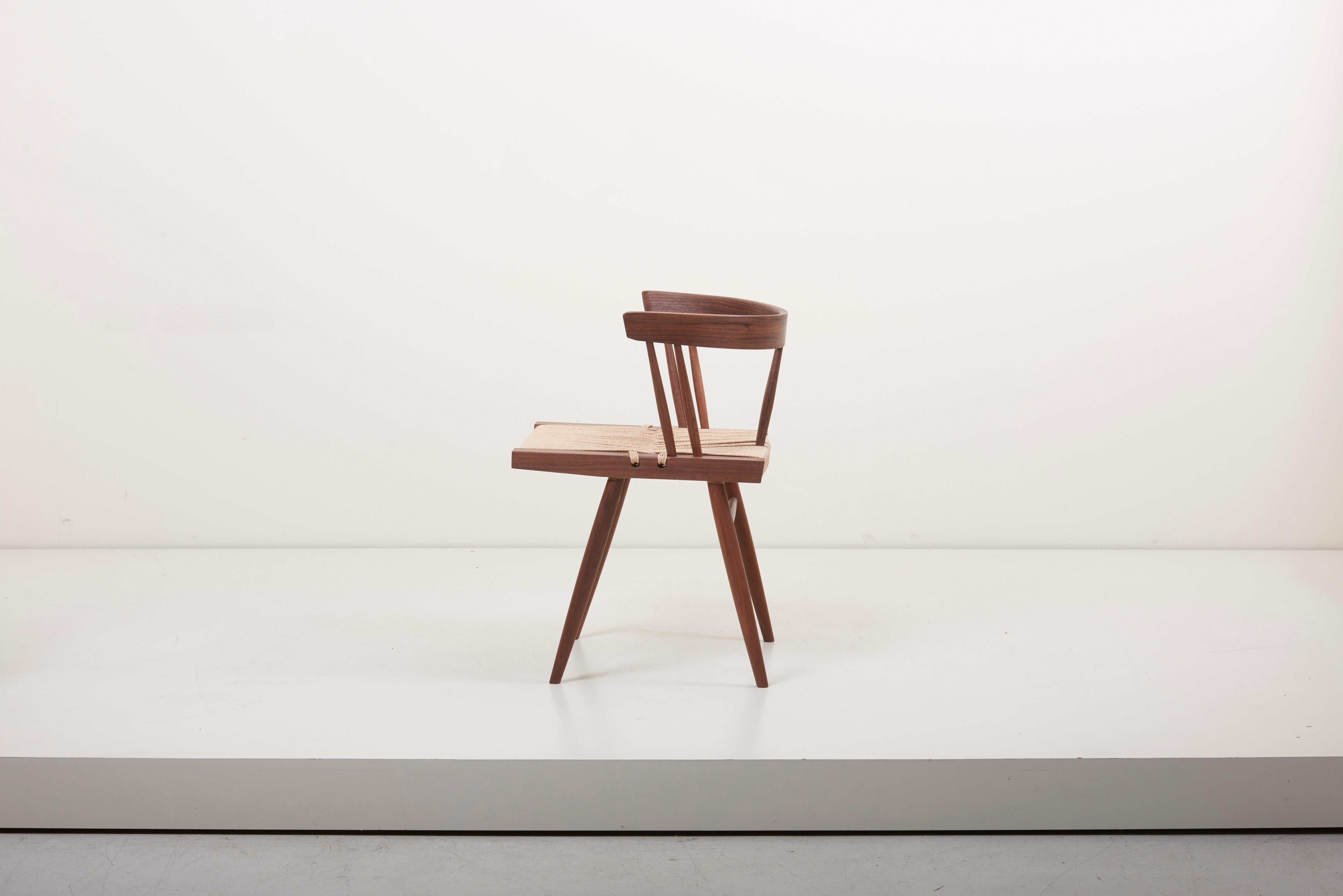 Seagrass Set of Six Grass Seated Dining Chairs by George Nakashima Studio, US - 2019