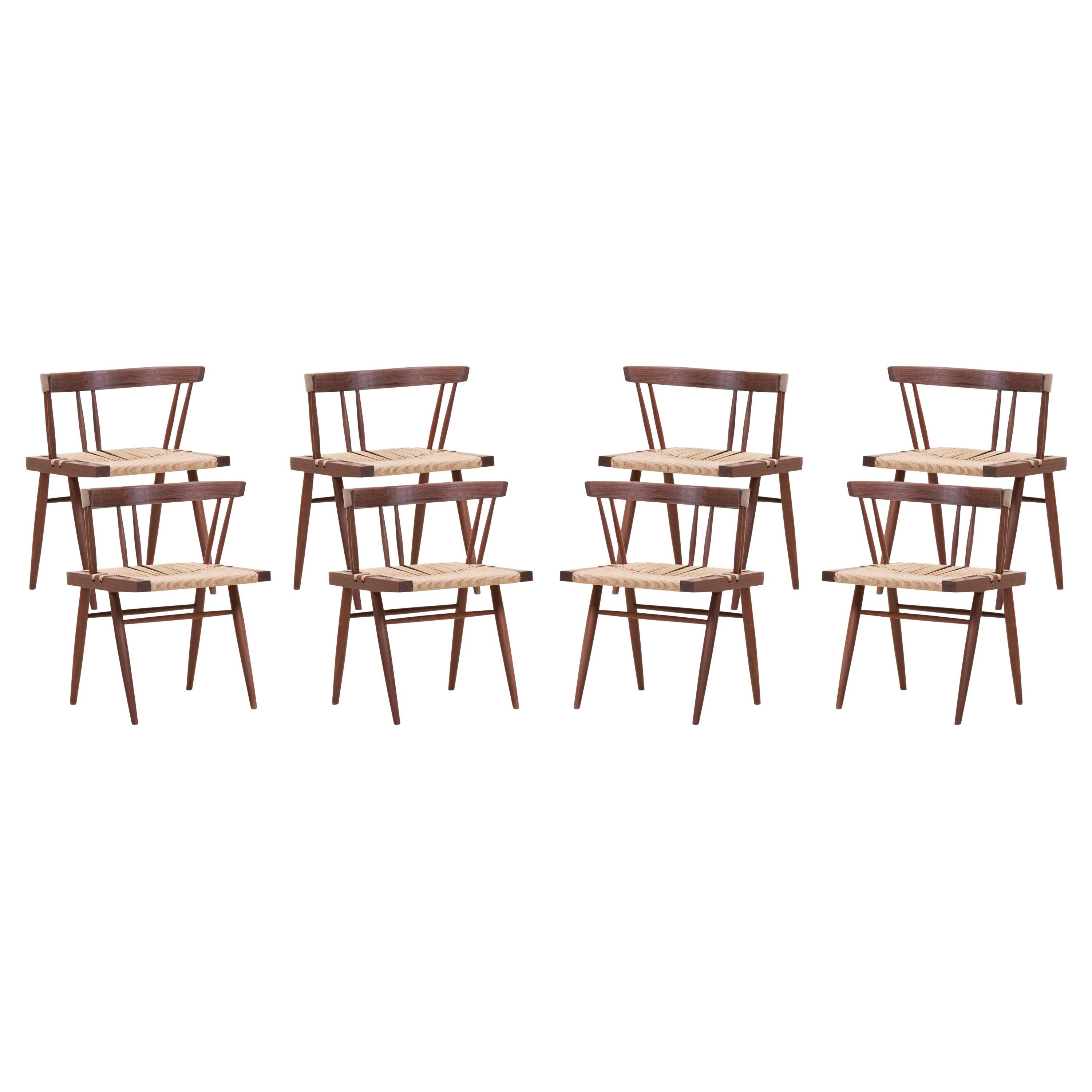 Set of Six Grass Seated Dining Chairs by George Nakashima Studio, US - 2019