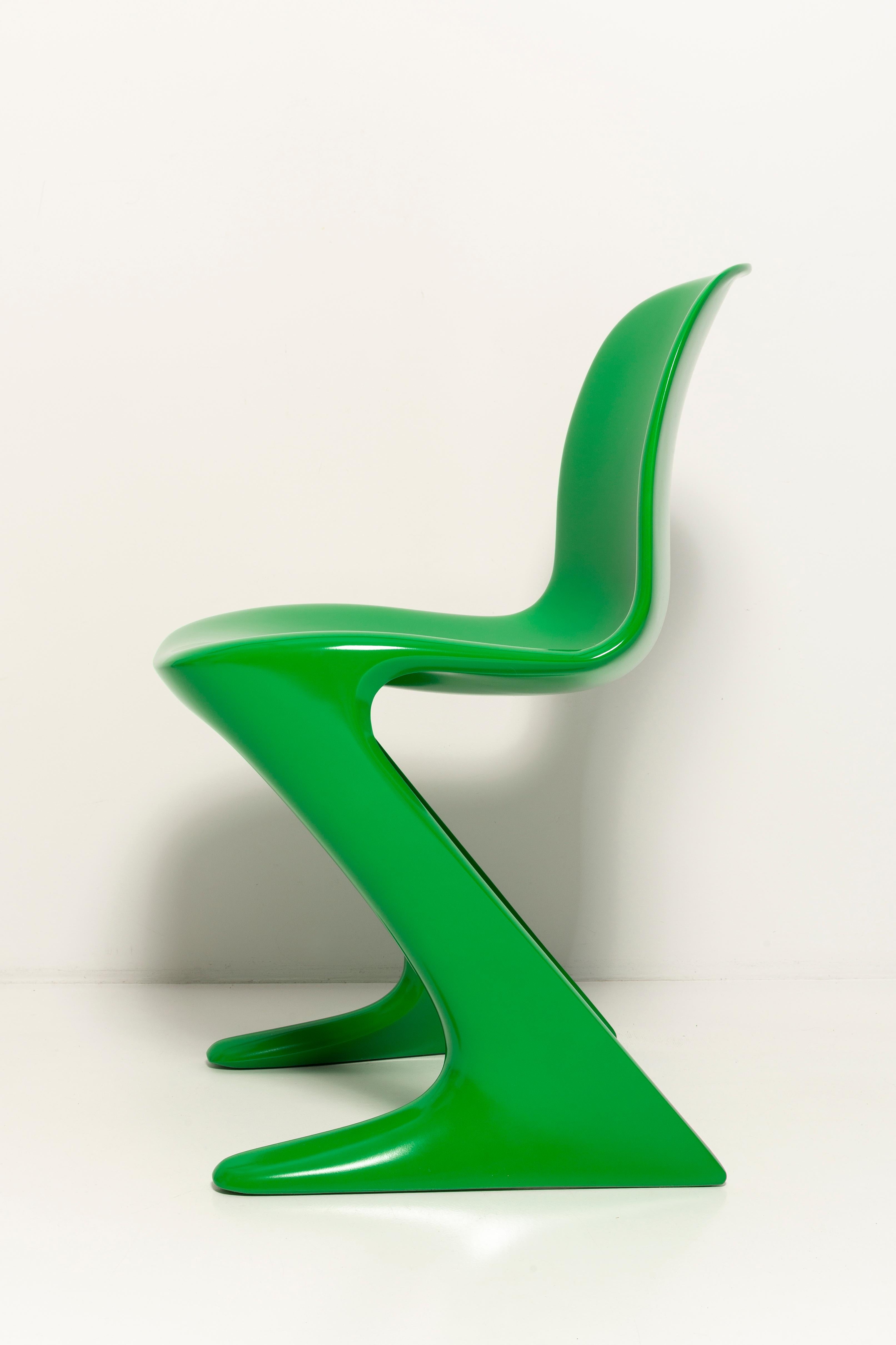 Set of Eight Green Kangaroo Chairs Designed by Ernst Moeckl, Germany, 1960s For Sale 3