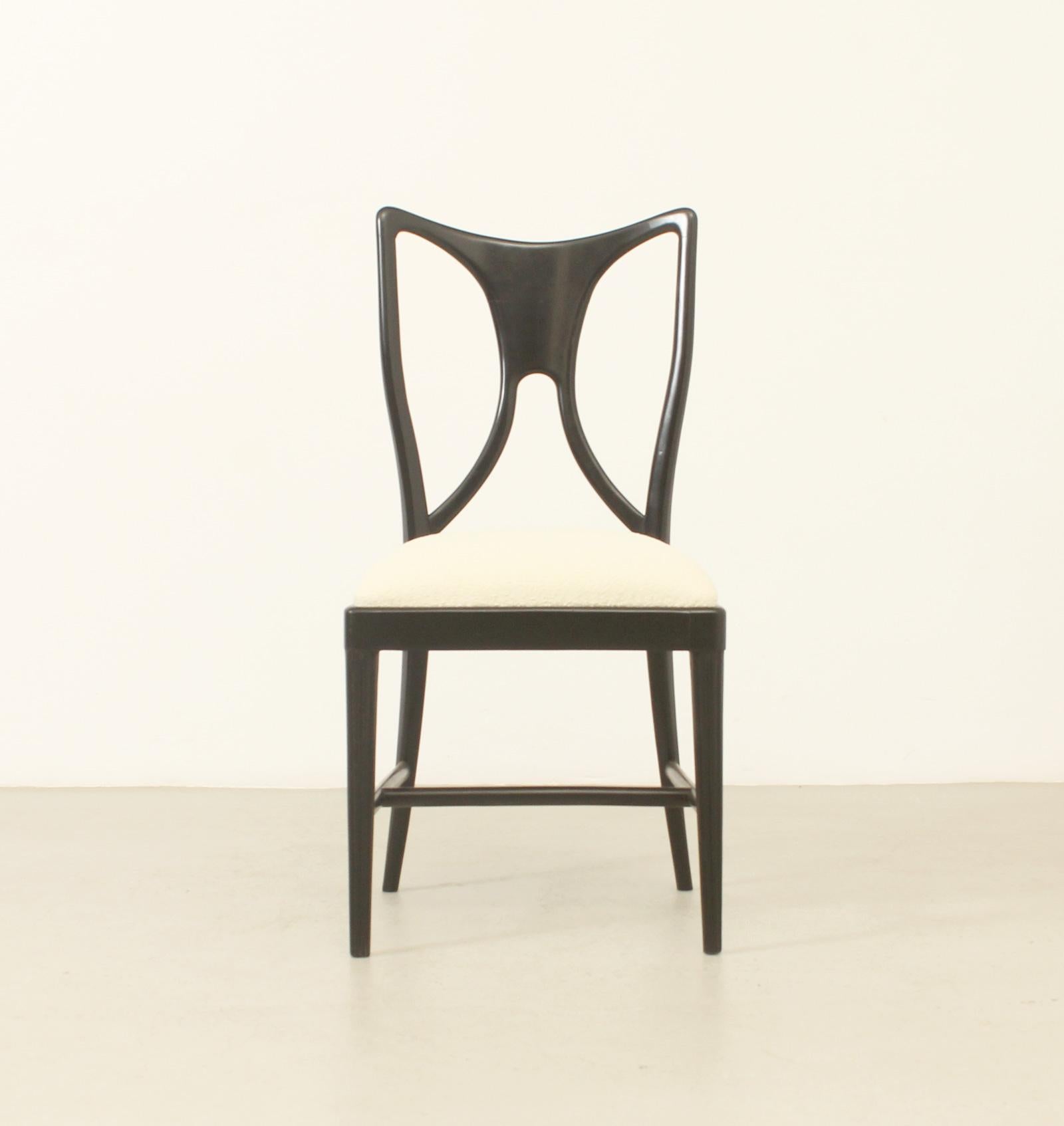 Ensemble de huit chaises de salle à manger attribuées à Guglielmo Ulrich, Italie, années 1940 en vente 3