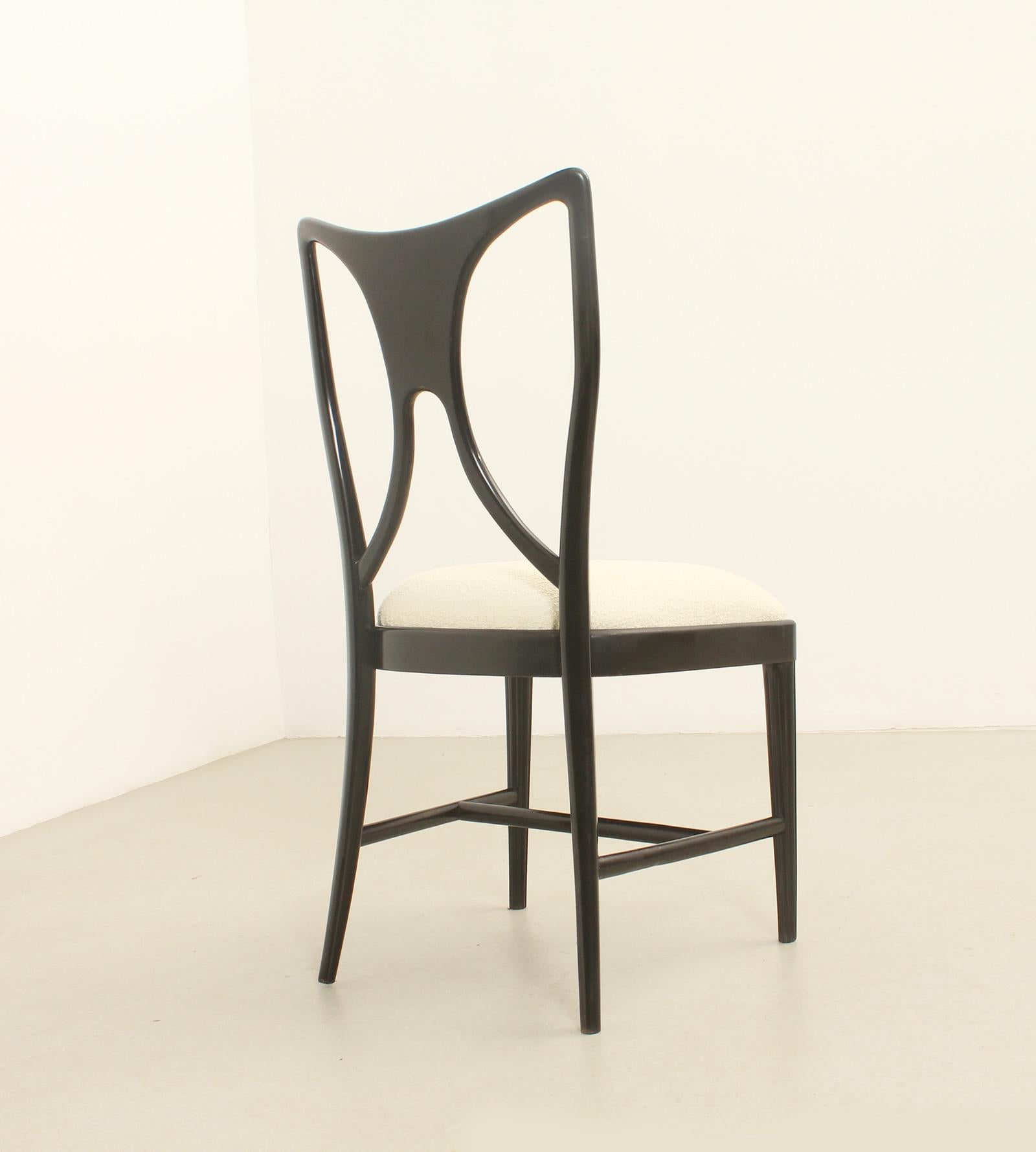 Ensemble de huit chaises de salle à manger attribuées à Guglielmo Ulrich, Italie, années 1940 en vente 6