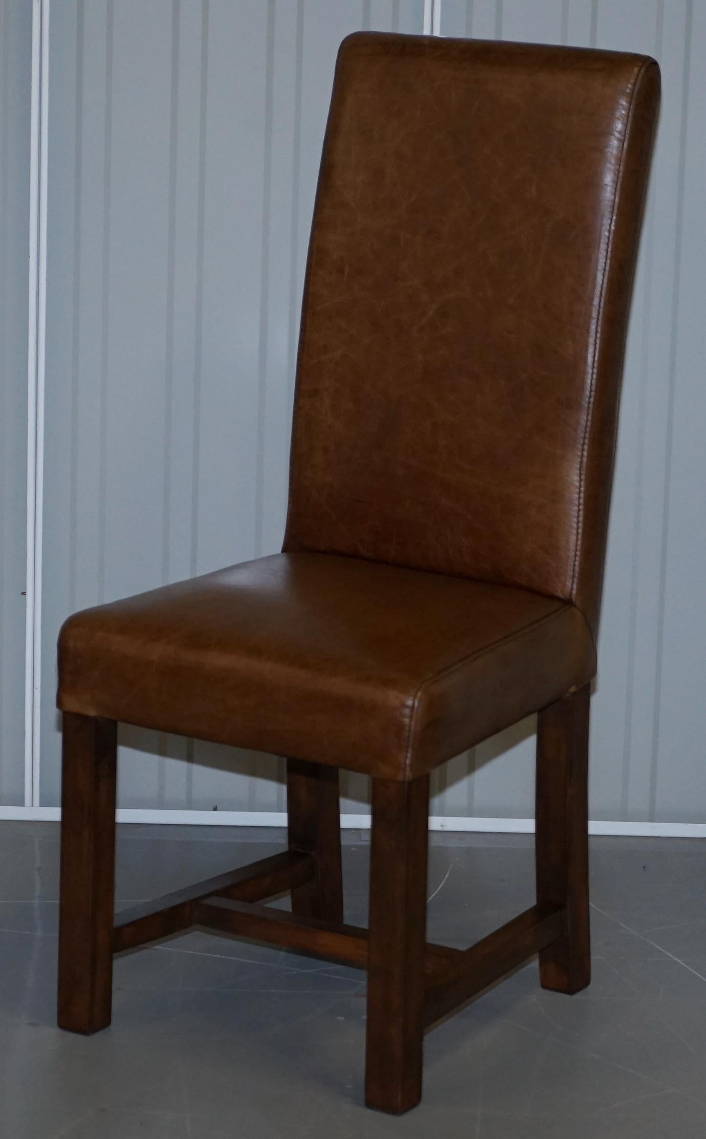 leather high back dining chairs