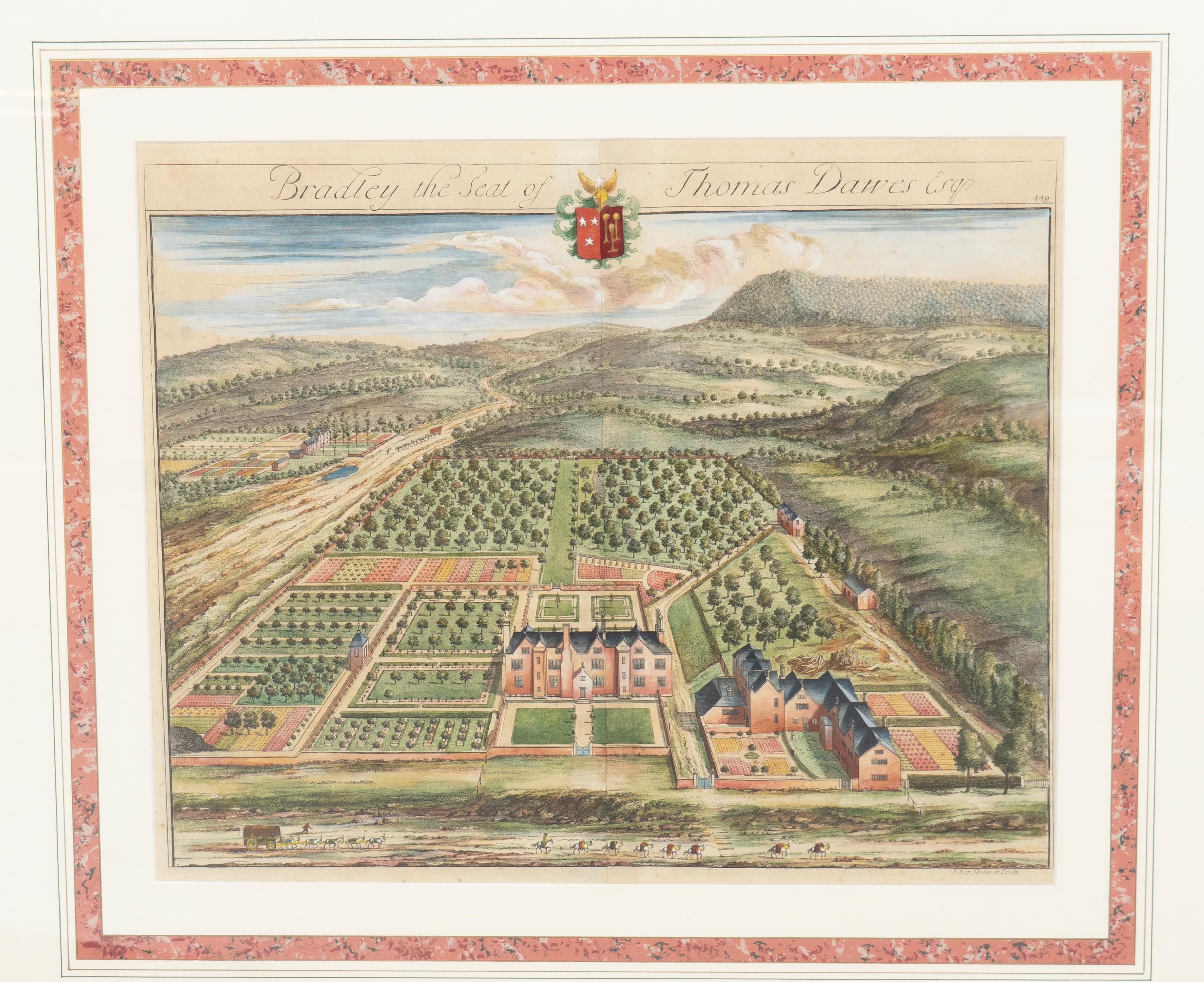 Satz von acht handkolorierten Stichen von englischen Landhäusern von Johannes Kip im Angebot 5