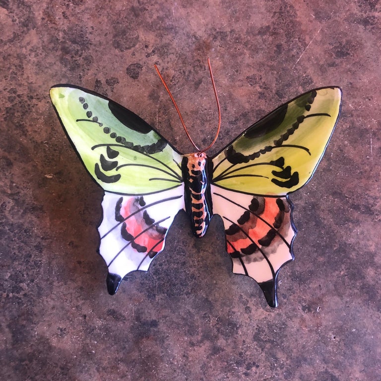 Set of Eight Handmade Ceramic Butterflies Wall Art at 1stDibs ceramic