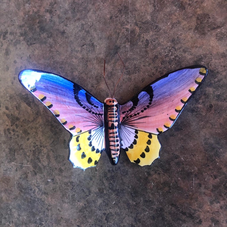 Set of Eight Handmade Ceramic Butterflies Wall Art at 1stDibs ceramic