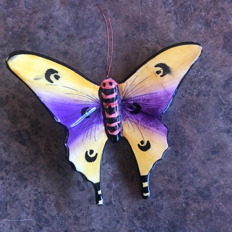 Set of Eight Handmade Ceramic Butterflies Wall Art at 1stDibs ceramic