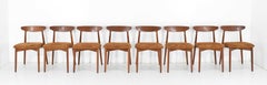 Set of Eight Harry Ostergaard, Model 59 Teak Dining Chairs