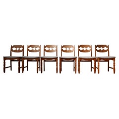 Vintage Set of Eight Henning Kjaernulf Razorblade Mid Century Danish Dining Chairs '8'