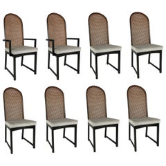 Set of Eight High Back Dining Chairs by Milo Baughman for Directional