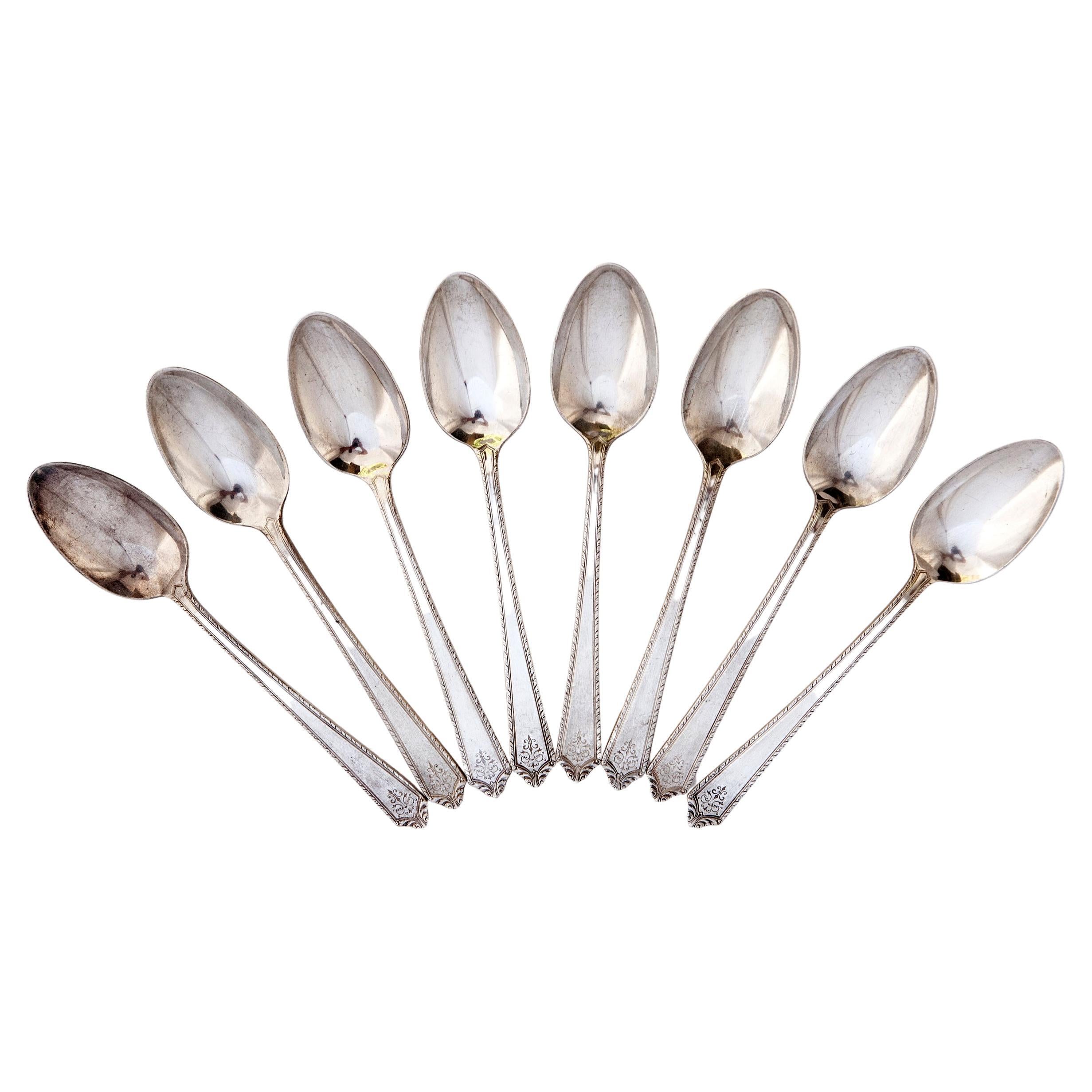 Set of Eight Holmes & Edwards Tablespoons in "Pageant" Pattern For Sale