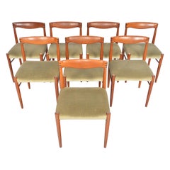 Set of Eight H.W. Klein Danish Modern Teak and Rosewood Dining Chairs by Bramin