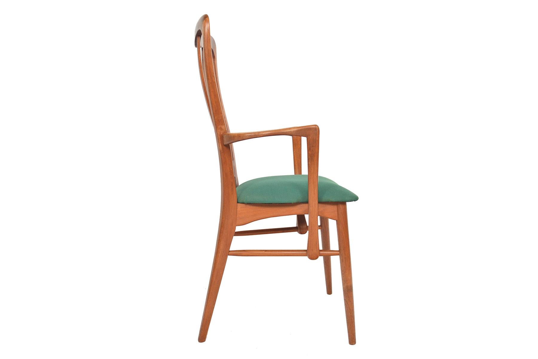 Set of Eight 'Ingrid' High Back Dining Chairs in Teak 6