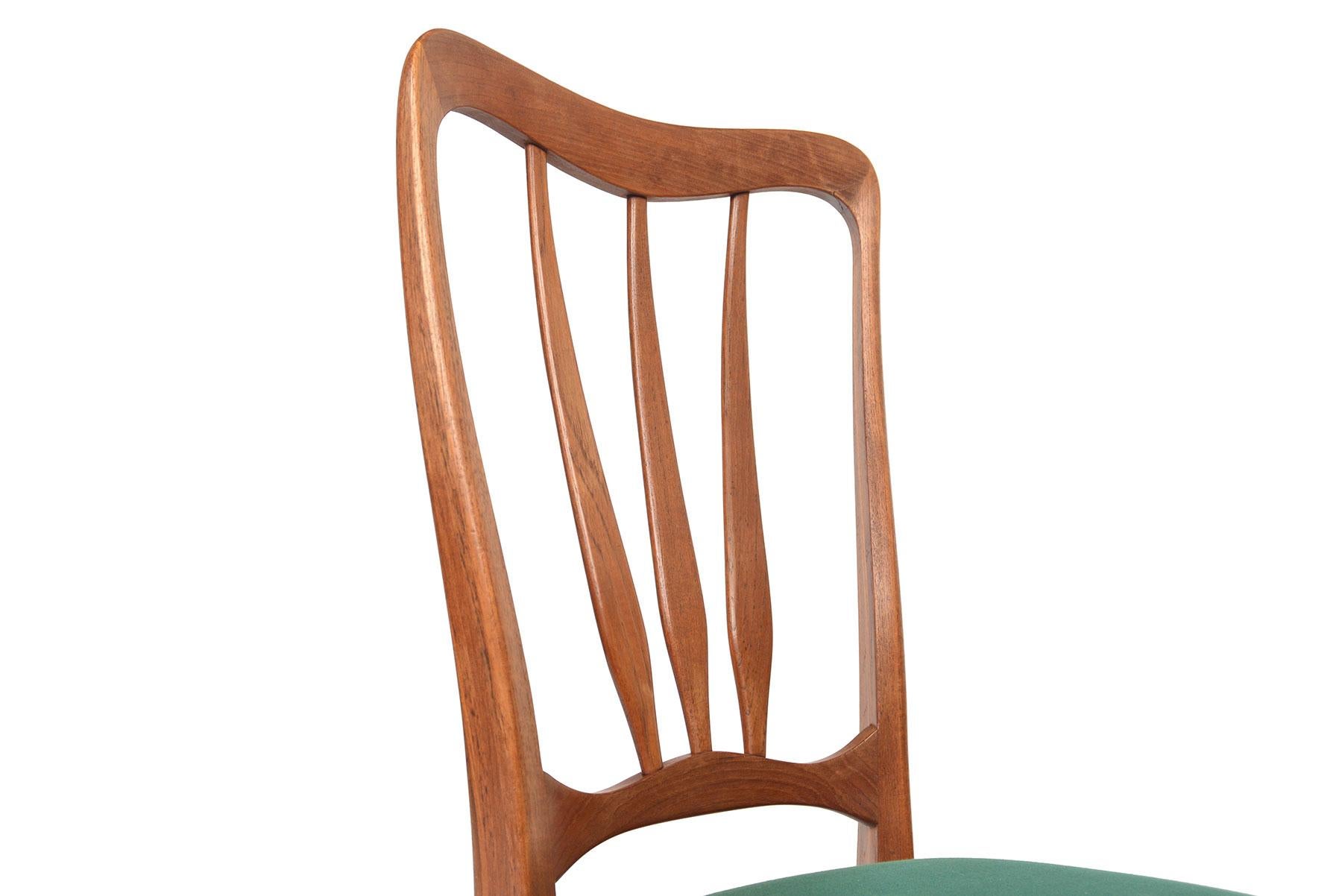 Set of Eight 'Ingrid' High Back Dining Chairs in Teak In Good Condition In Berkeley, CA