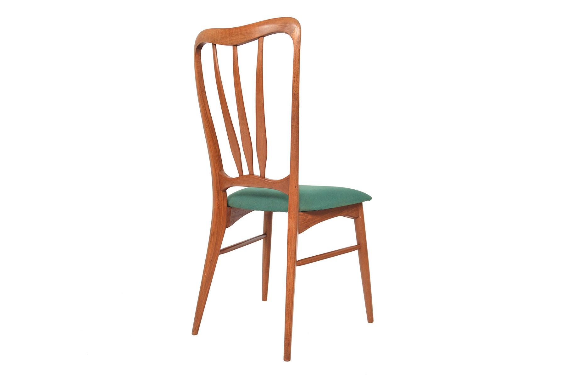 20th Century Set of Eight 'Ingrid' High Back Dining Chairs in Teak