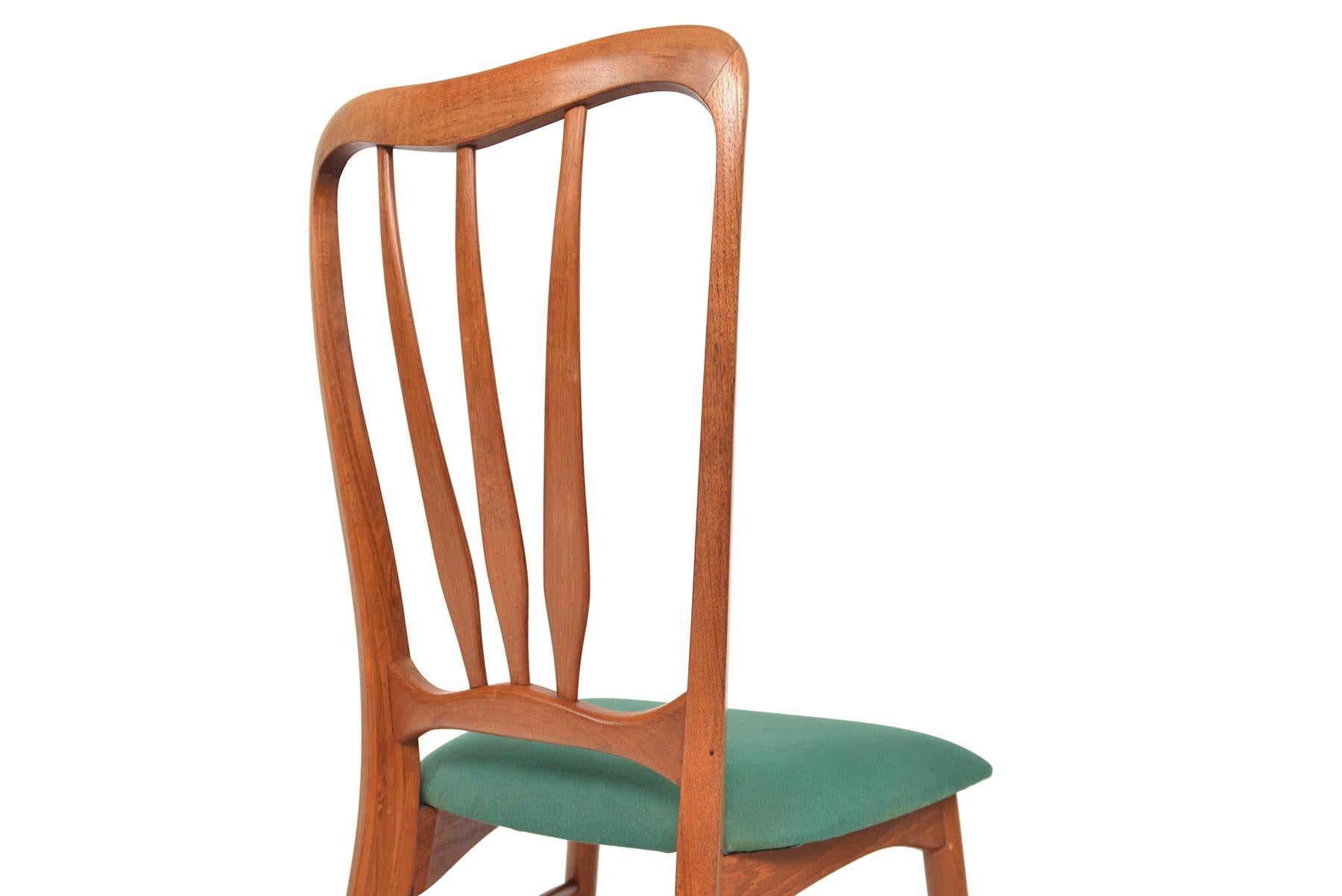 Set of Eight 'Ingrid' High Back Dining Chairs in Teak 1