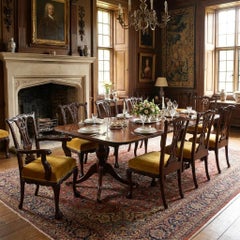 Set Of Eight Irish George II Style Mahogany Dining Chairs