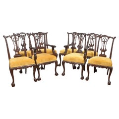 Set Of Eight Irish George II Style Mahogany Dining Chairs