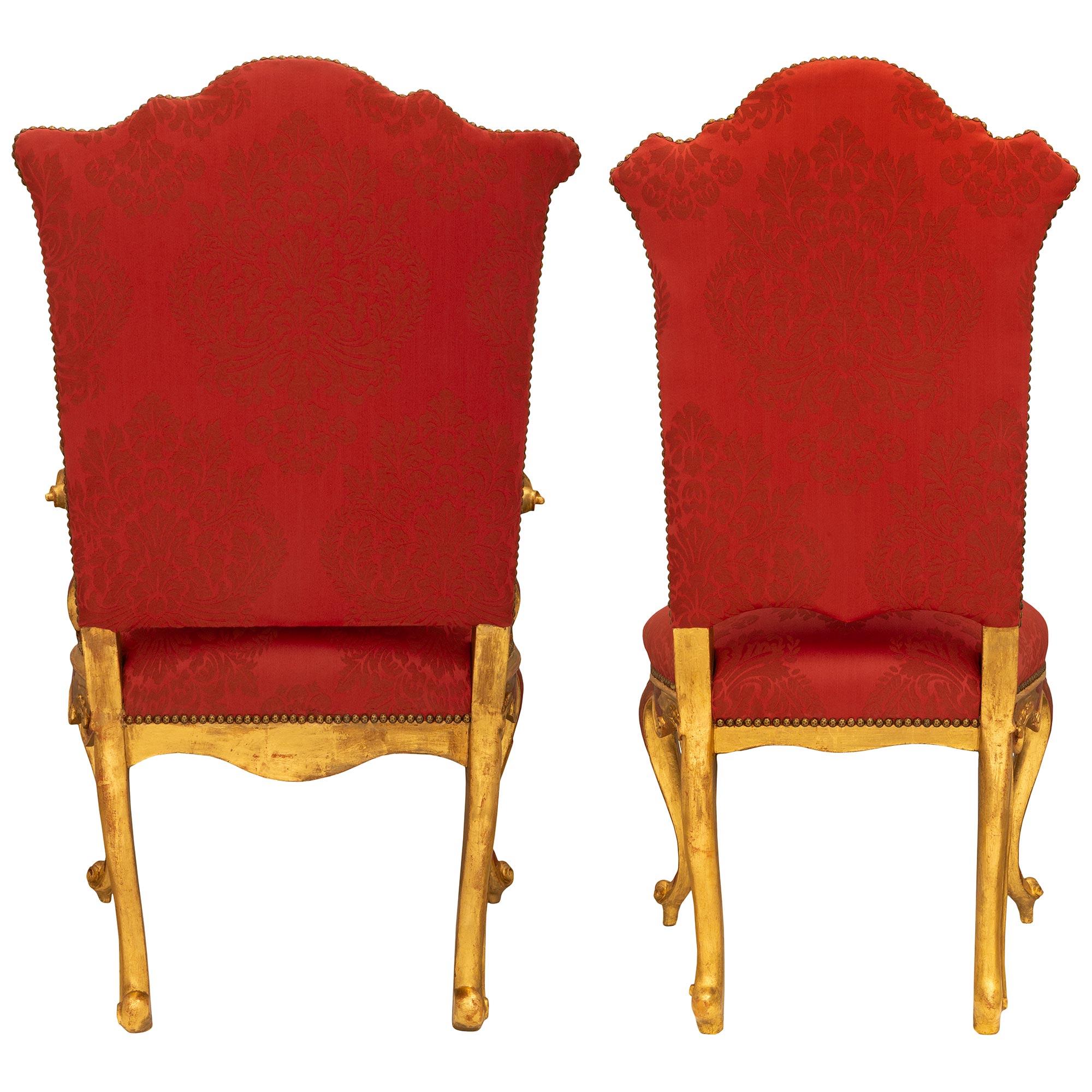 Set Of Eight Italian 18th Century Venetian St. Dining Chairs For Sale 8