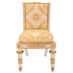 Set of Eight Italian 19th Century Neoclassical Style Giltwood Dining Chairs
