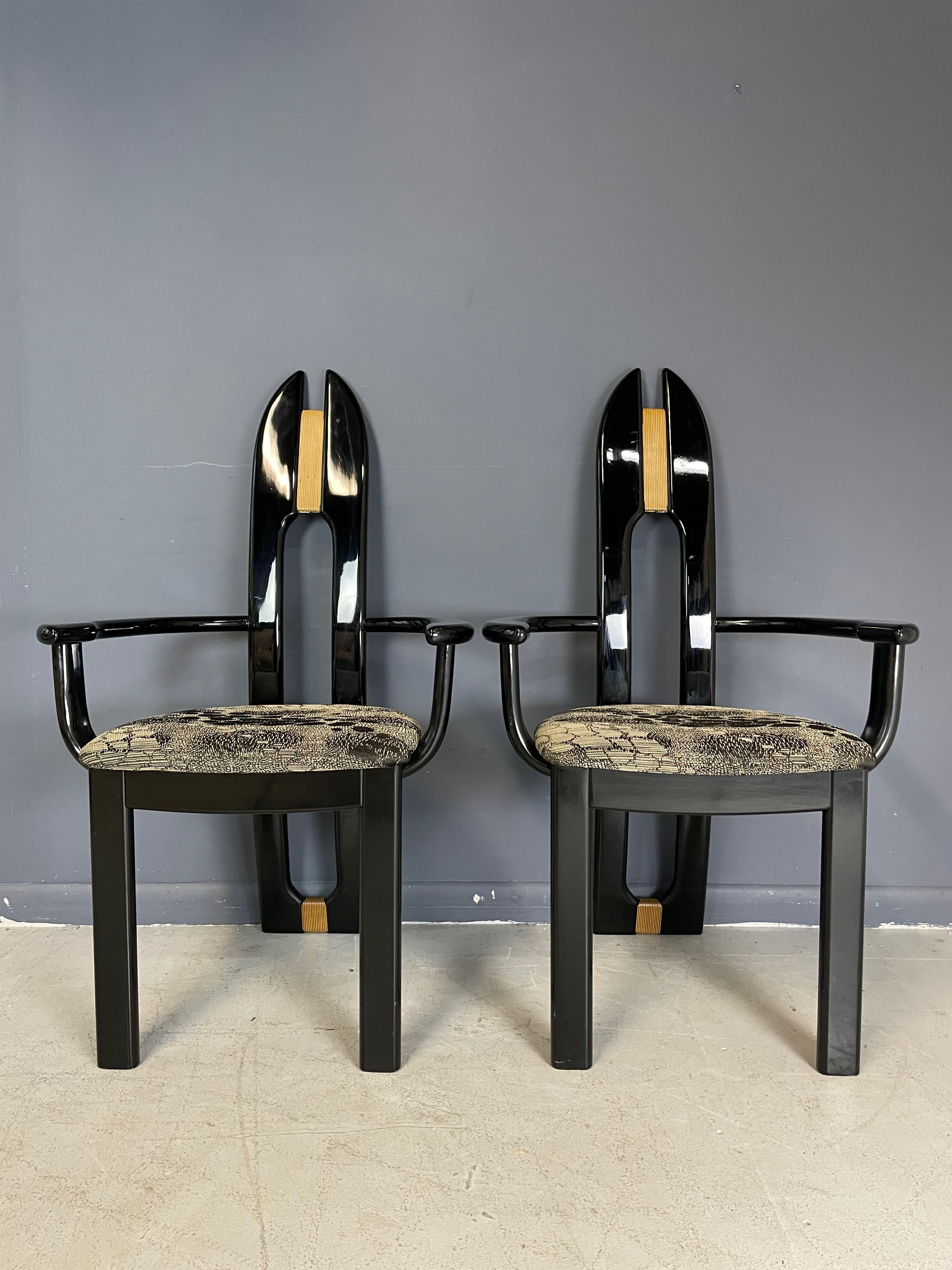 European Italian Dining Chairs Set of Eight for Ello by Pietro Costantini  For Sale