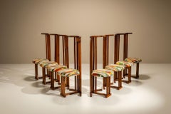 Set of Eight Italian Dining Room Chairs in Walnut attri. to Filippo Monti, 1960s