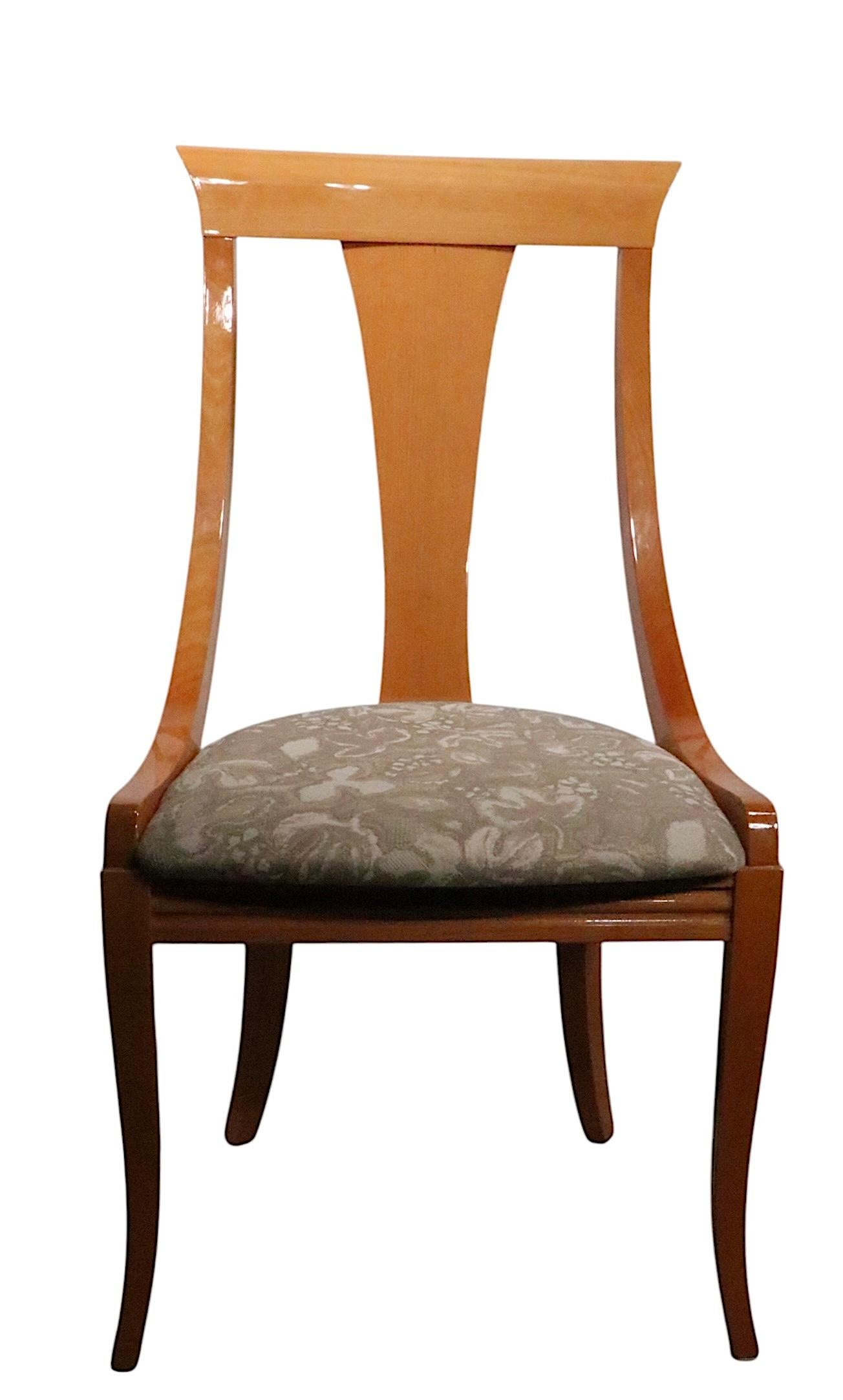 Conjunto de ocho sillas de comedor italianas Klismos de Pietro Costantini para Ello en venta 3