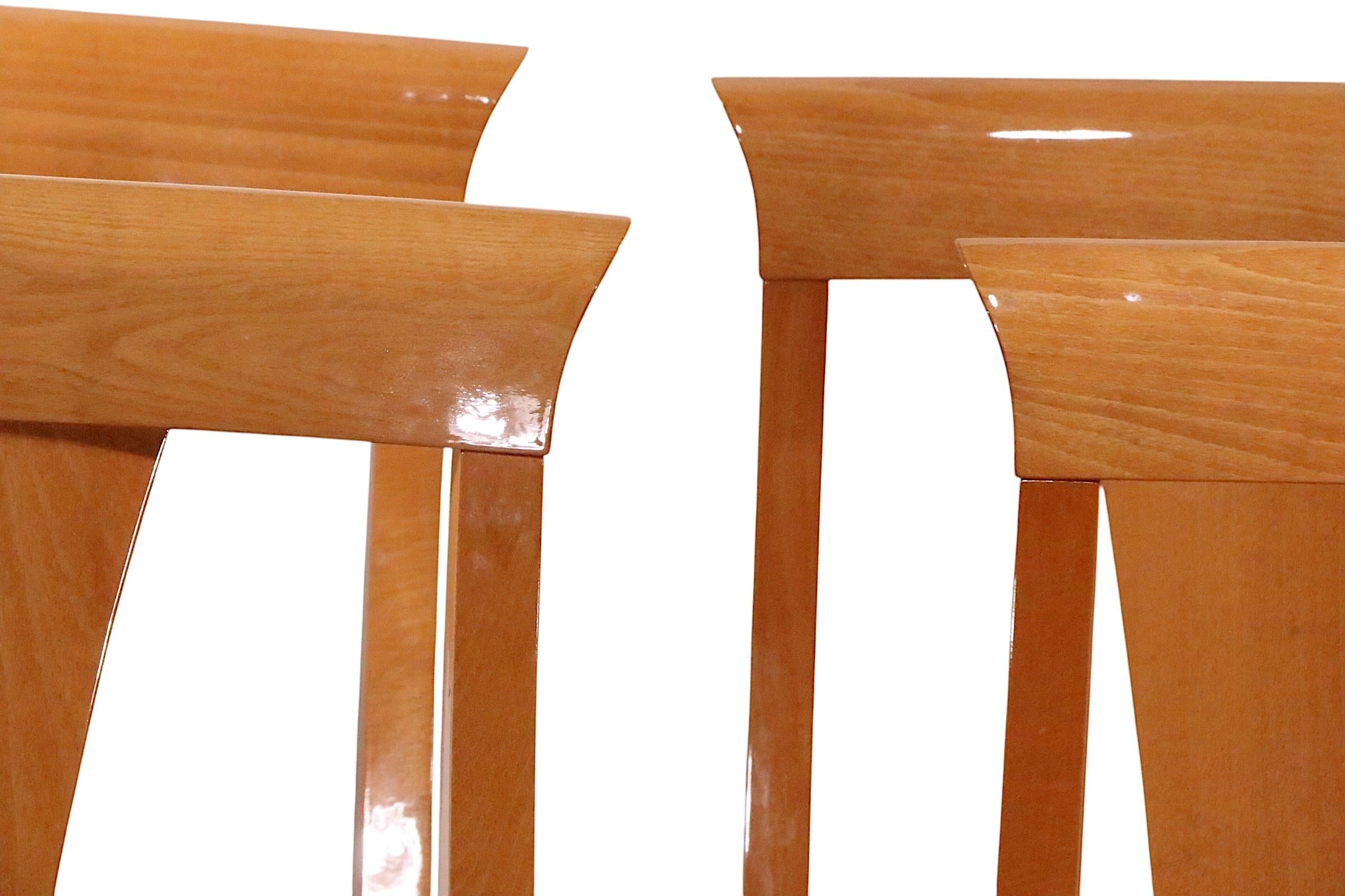 Conjunto de ocho sillas de comedor italianas Klismos de Pietro Costantini para Ello en venta 5