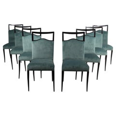 Set of Eight Italian Mid-Century Dining Chairs by Paolo Buffa, Italy, 1950s