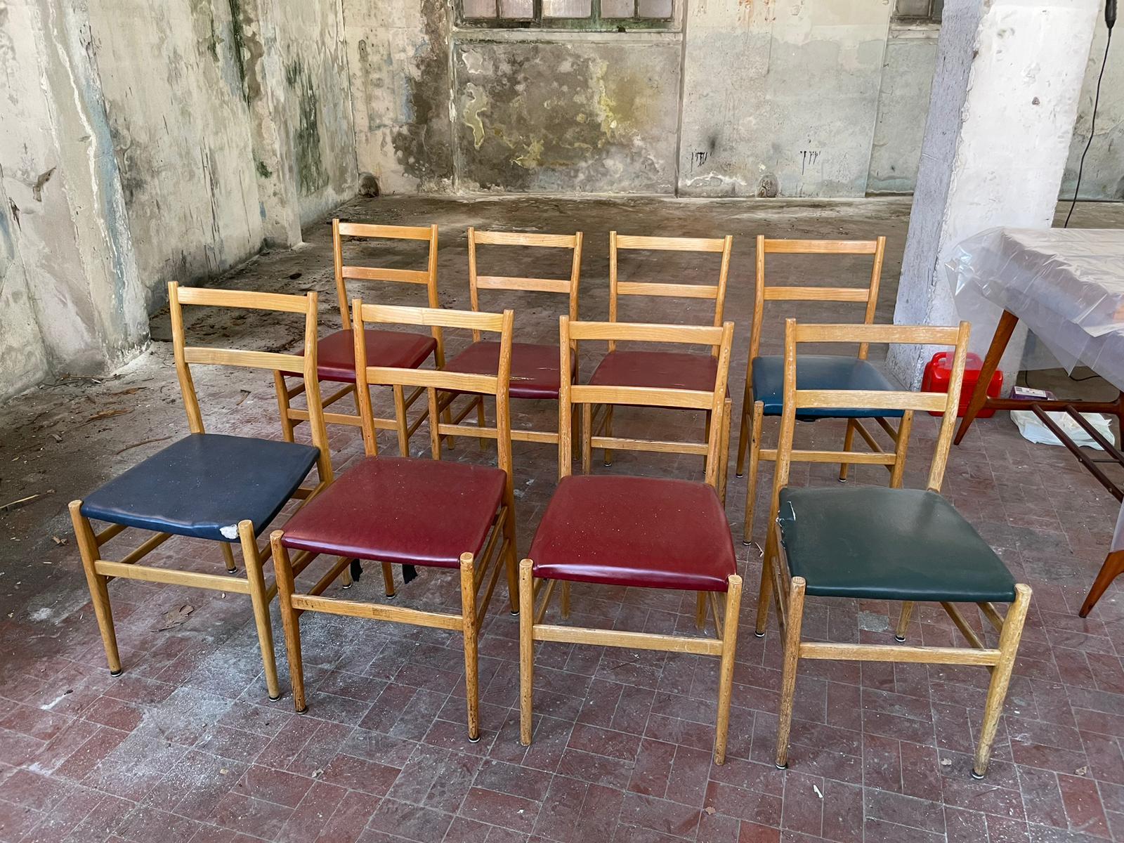 italien Chaise de salle à manger Leggera mi-siècle de Gio Ponti pour Cassina en vente