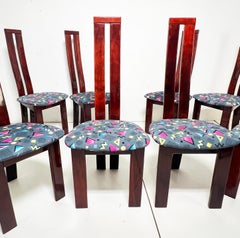 Set of Eight Italian Postmodern Dining Chairs by Pietro Costantini for Ello