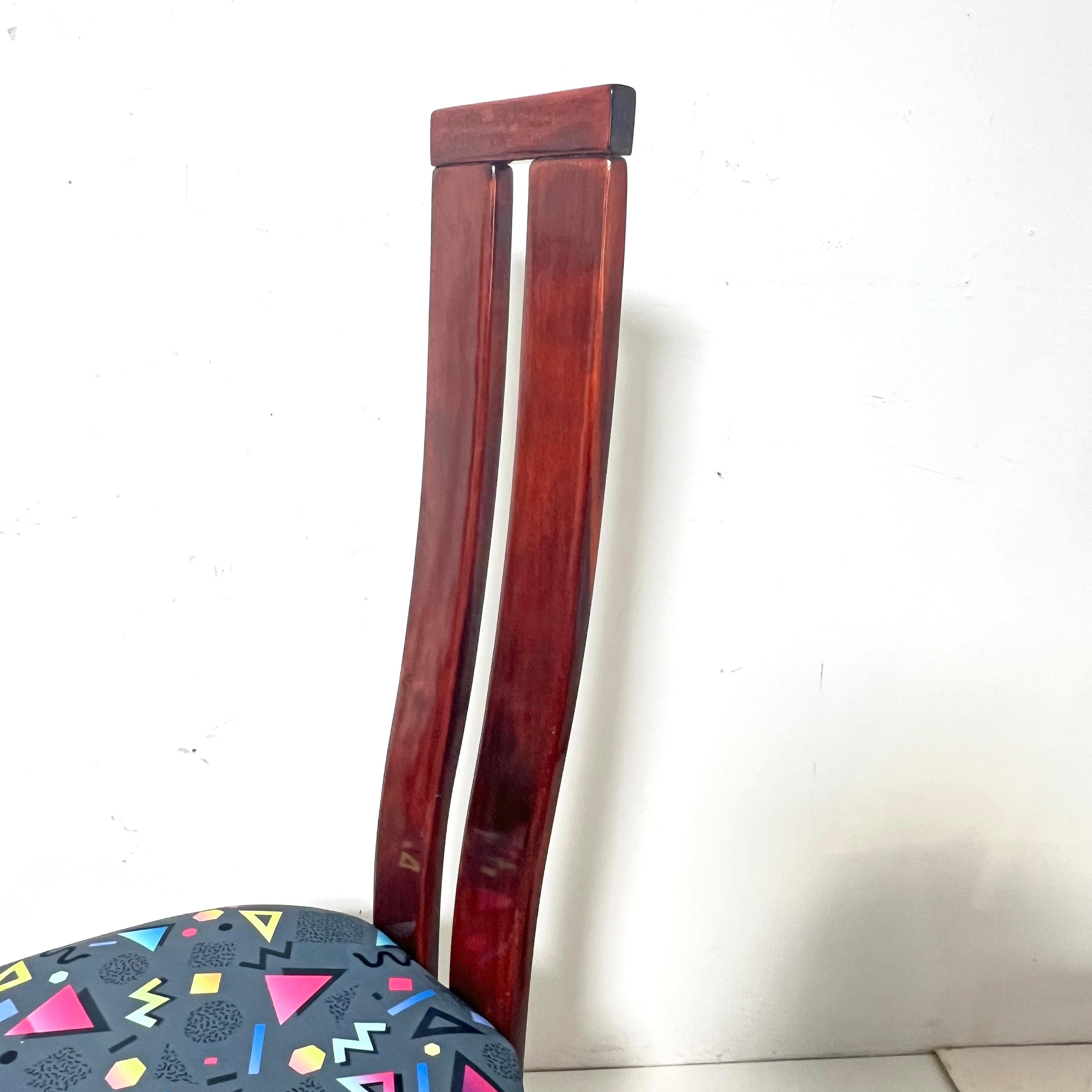 Set of Eight Italian Postmodern Dining Chairs by Pietro Costantini for Ello (Italienisch) im Angebot