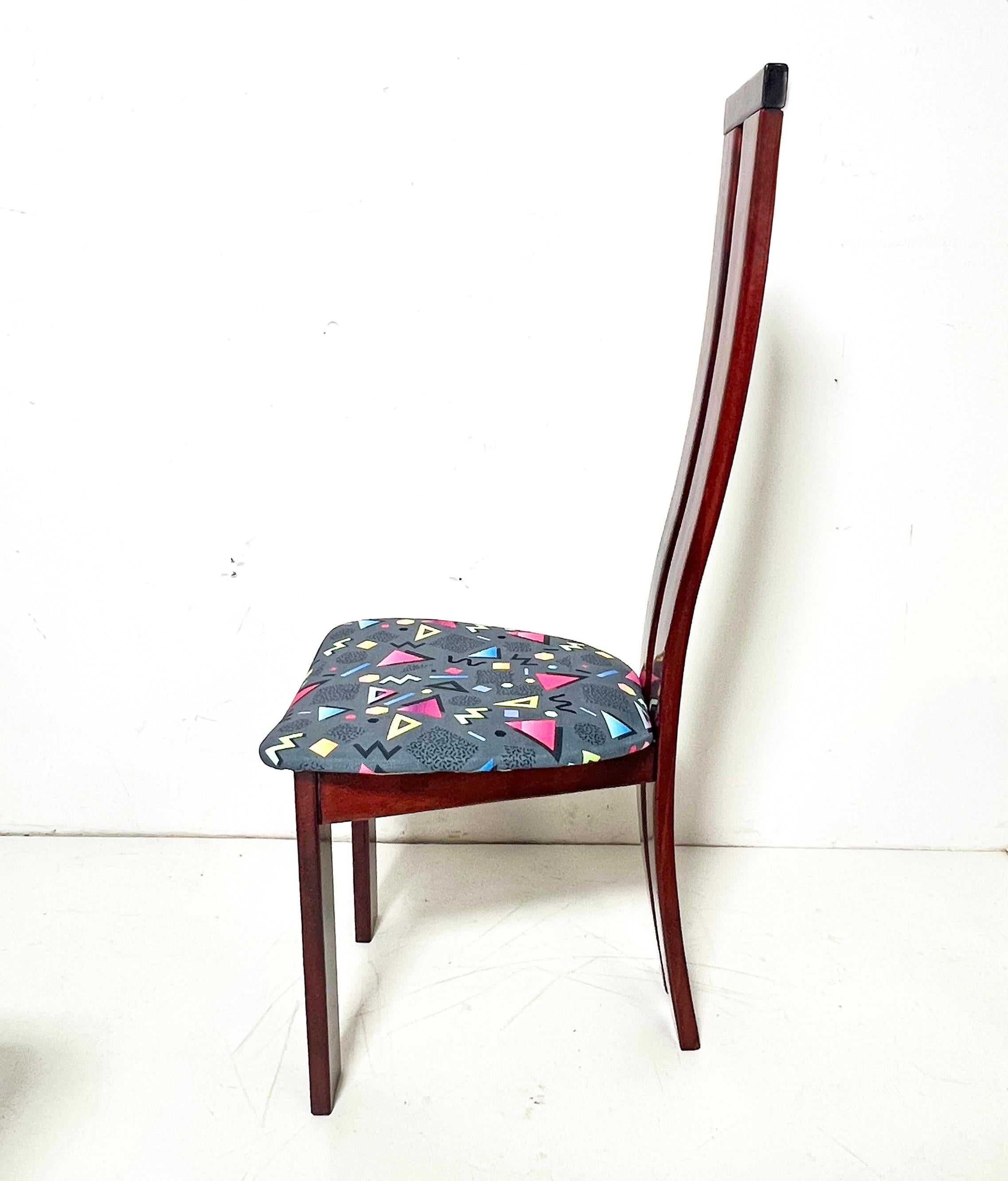 Set of Eight Italian Postmodern Dining Chairs by Pietro Costantini for Ello im Angebot 1