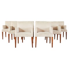 Set of Eight Jean-Michel Frank Style Velvet Dining Chairs