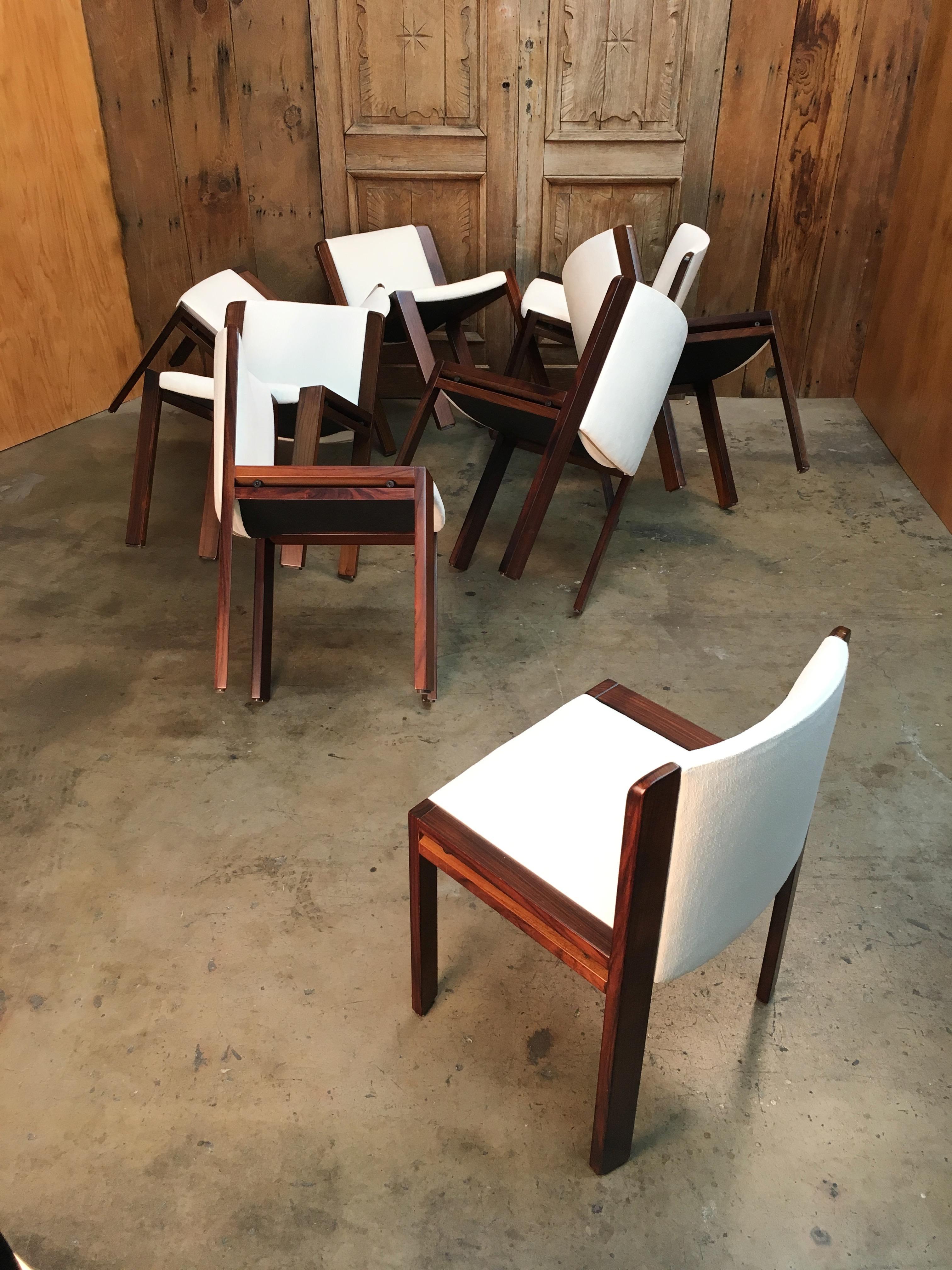 Set of Eight Joe Colombo '300' Dining Chairs for Pozzi 10