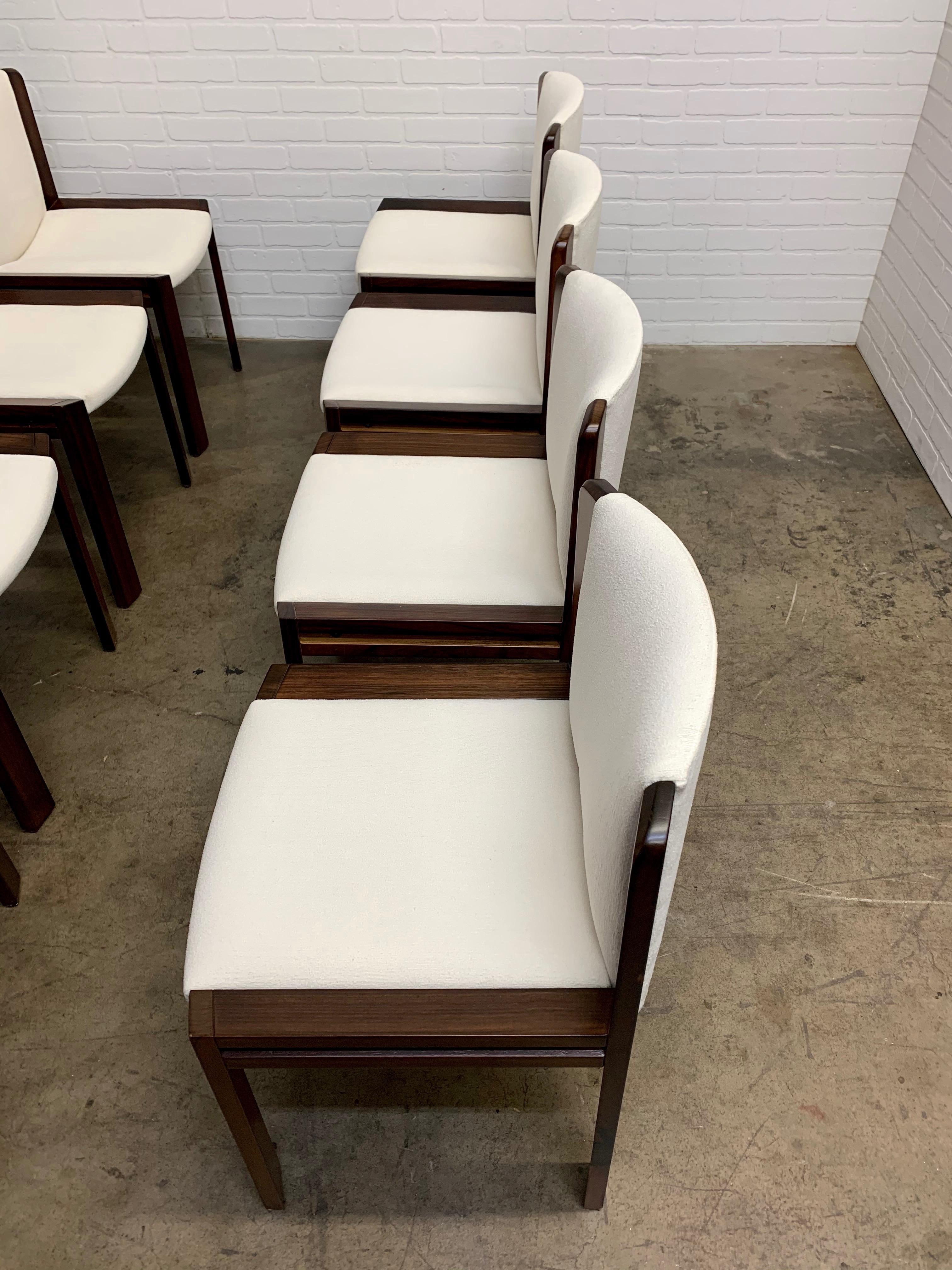 Mid-Century Modern Set of Eight Joe Colombo '300' Dining Chairs for Pozzi