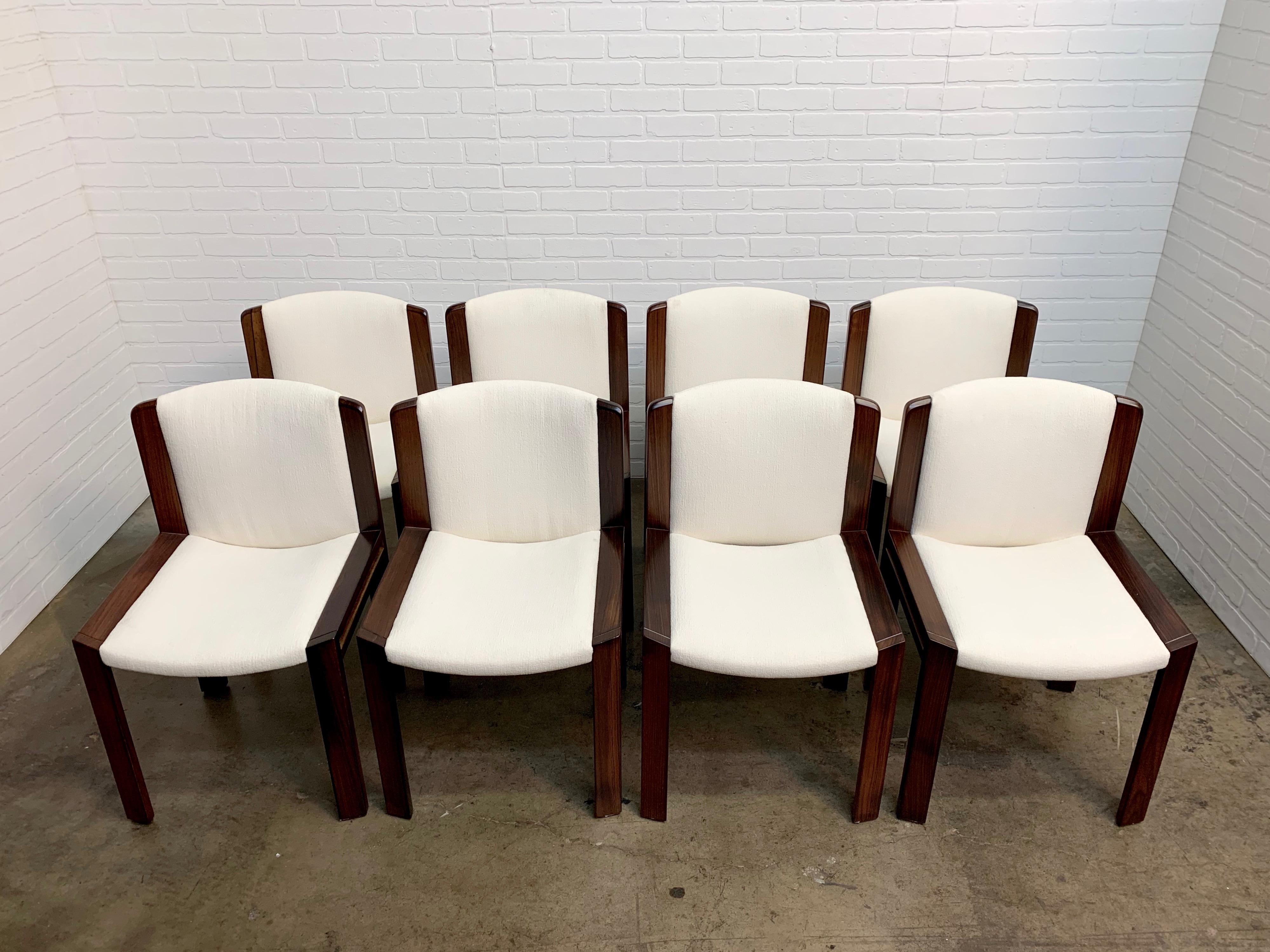 Set of Eight Joe Colombo '300' Dining Chairs for Pozzi 1