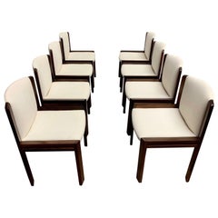 Set of Eight Joe Colombo '300' Dining Chairs for Pozzi