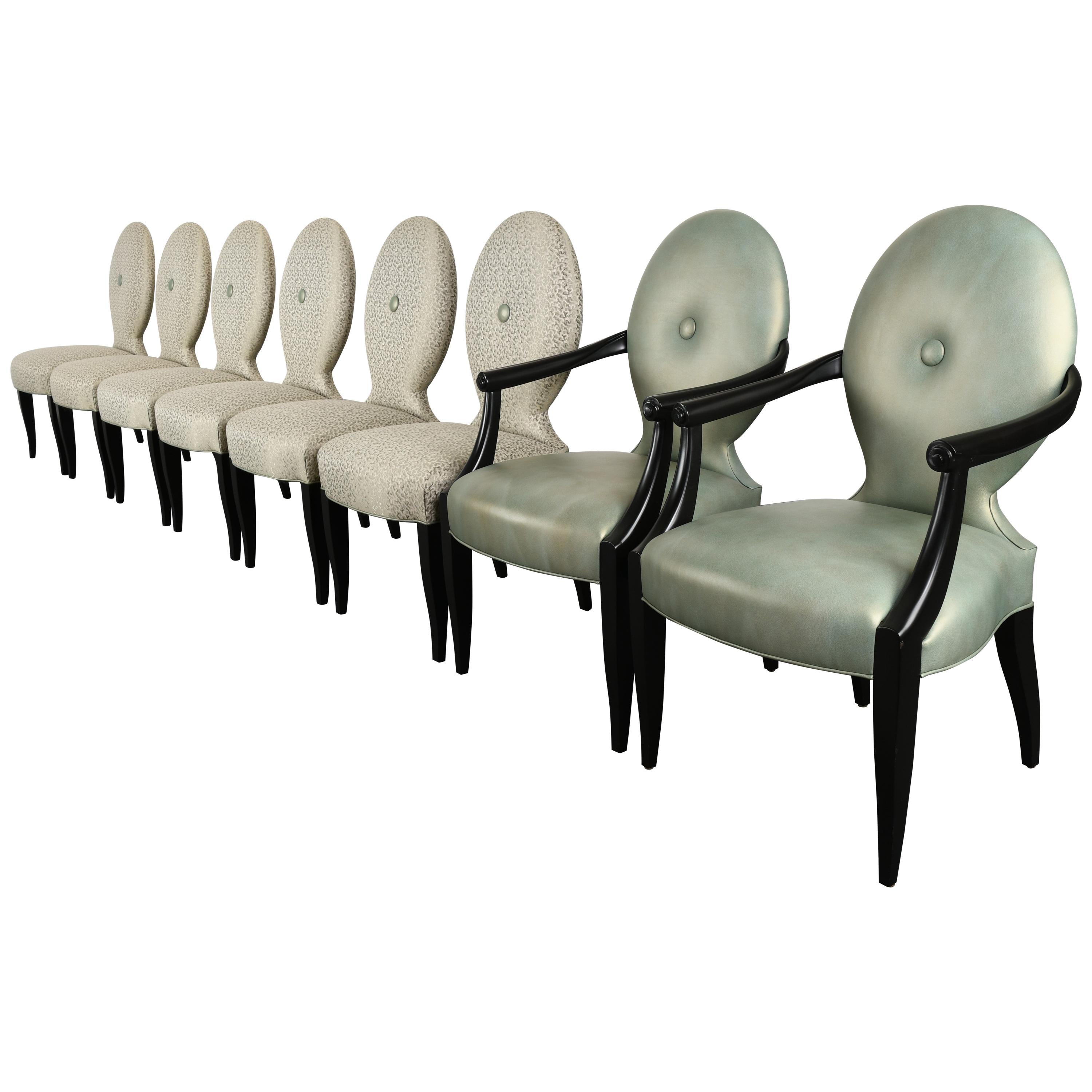 Set of Eight John Hutton "Casper" Dining Chairs for Donghia, 1980s