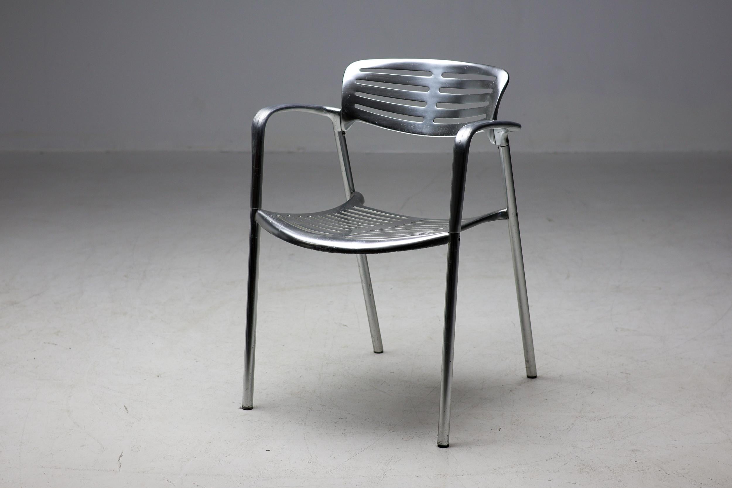 Set of Eight Jorge Pensi 'Toledo' Aluminum Armchairs 6