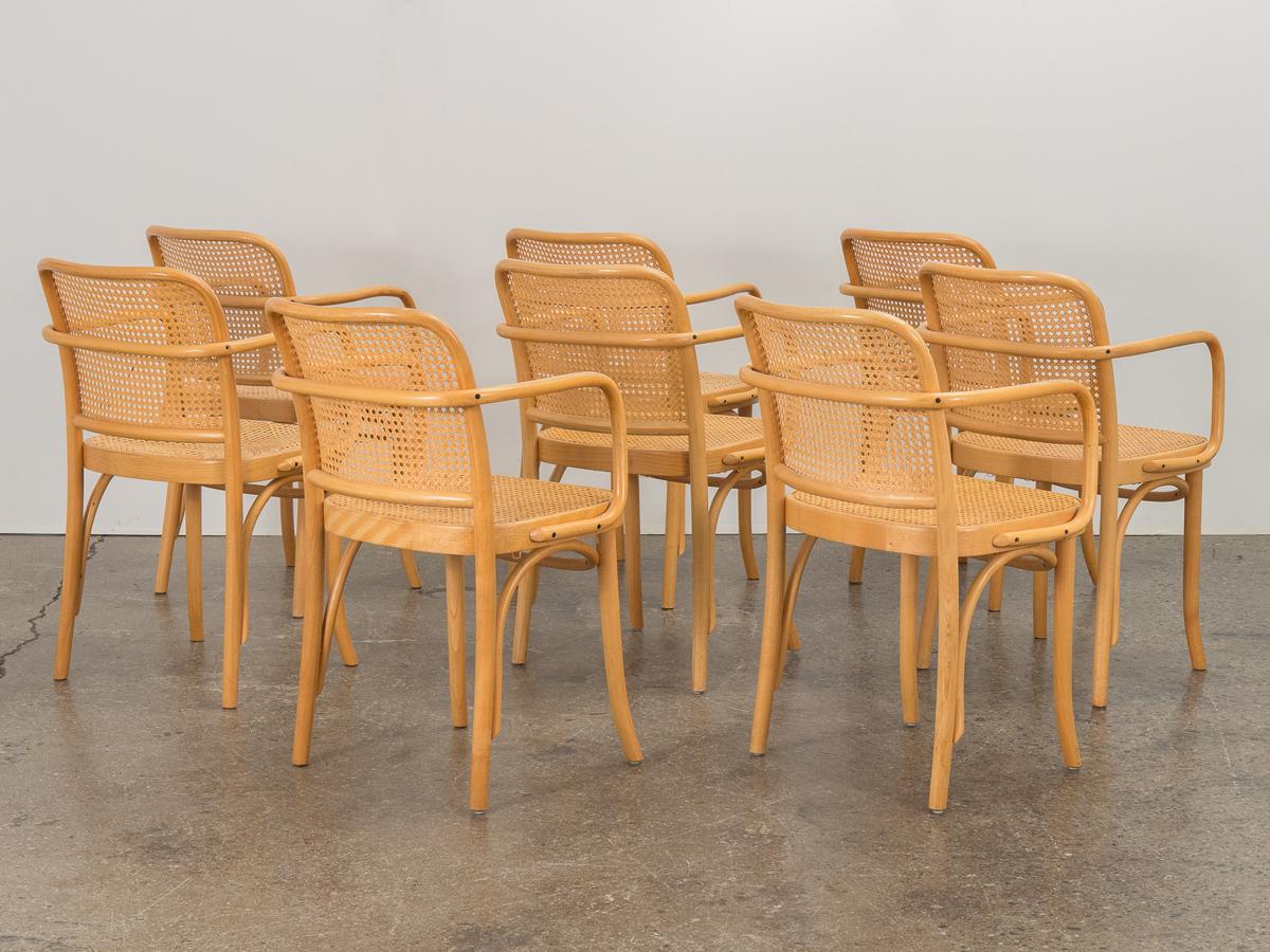Vienna Secession Set of Eight Josef Hoffman Bentwood Chairs