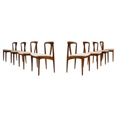 Set of Eight "Juliane" Chairs in Teak by Johannes Andersen, Denmark 1960s