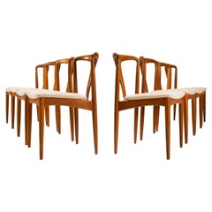Set of Eight "Juliane" Chairs in Teak by Johannes Andersen, Denmark, 1965
