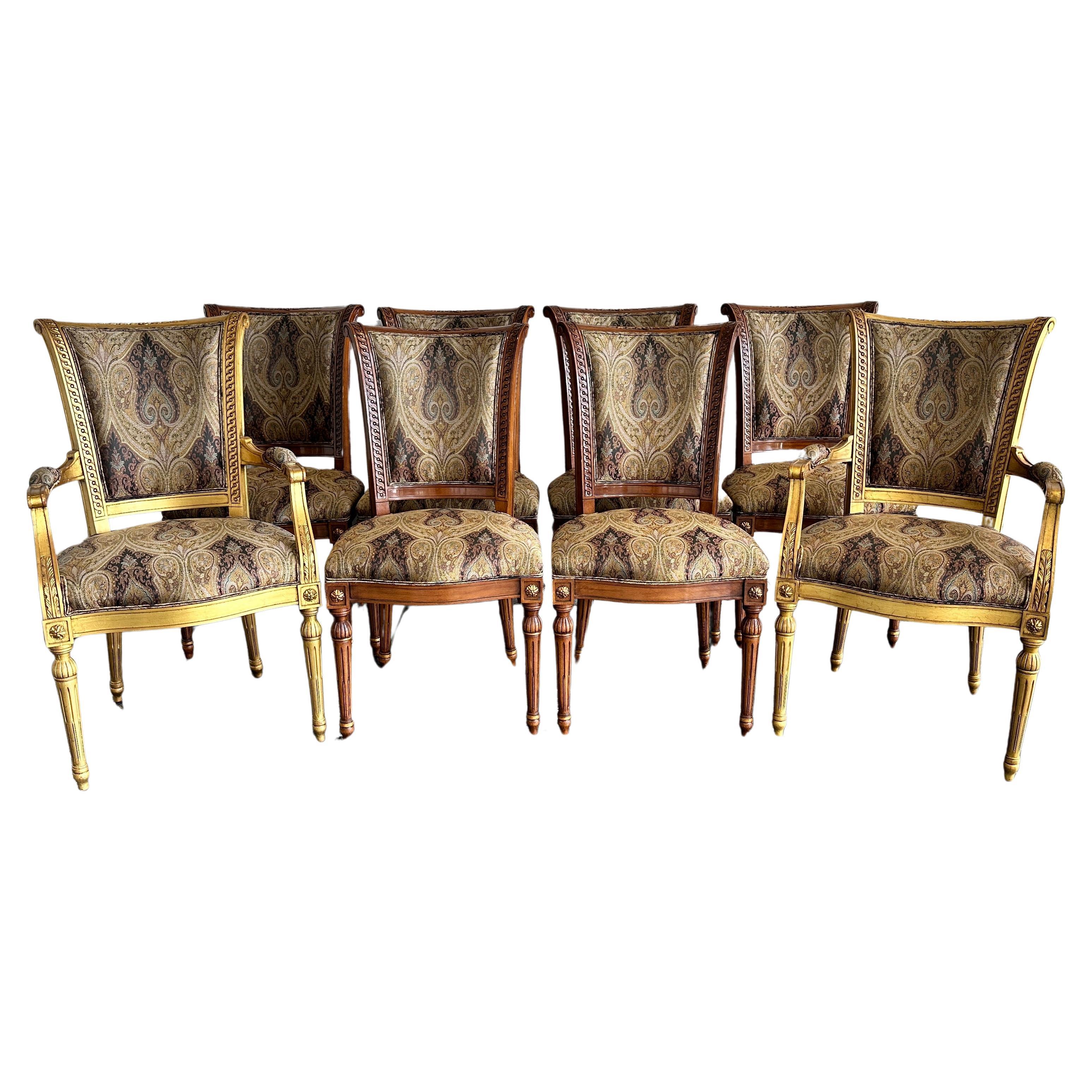 Set Of Eight Karges Louis XVI Style Dining Chairs
